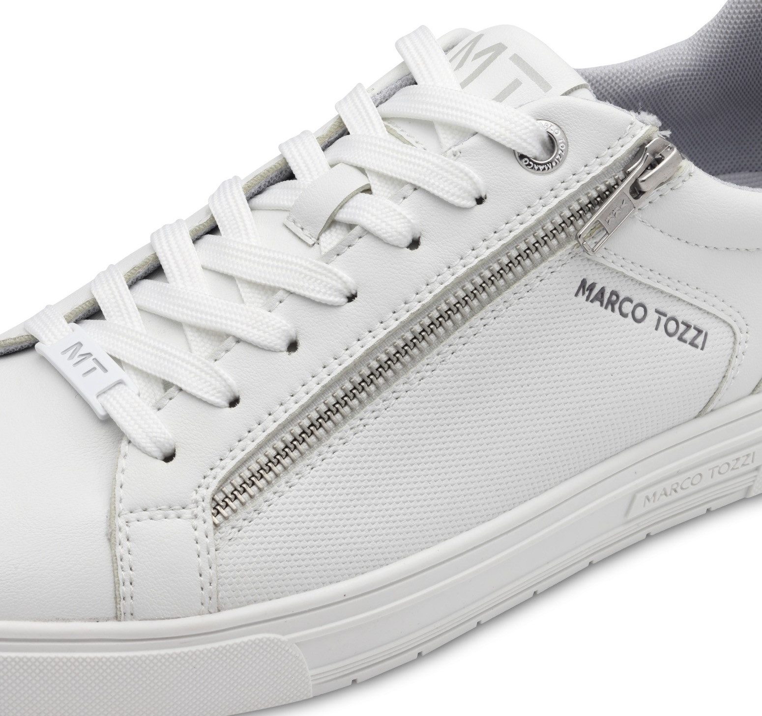 Marco Tozzi Plateausneakers , vrijetijdsschoen, lage schoen, veterschoen met perforatie