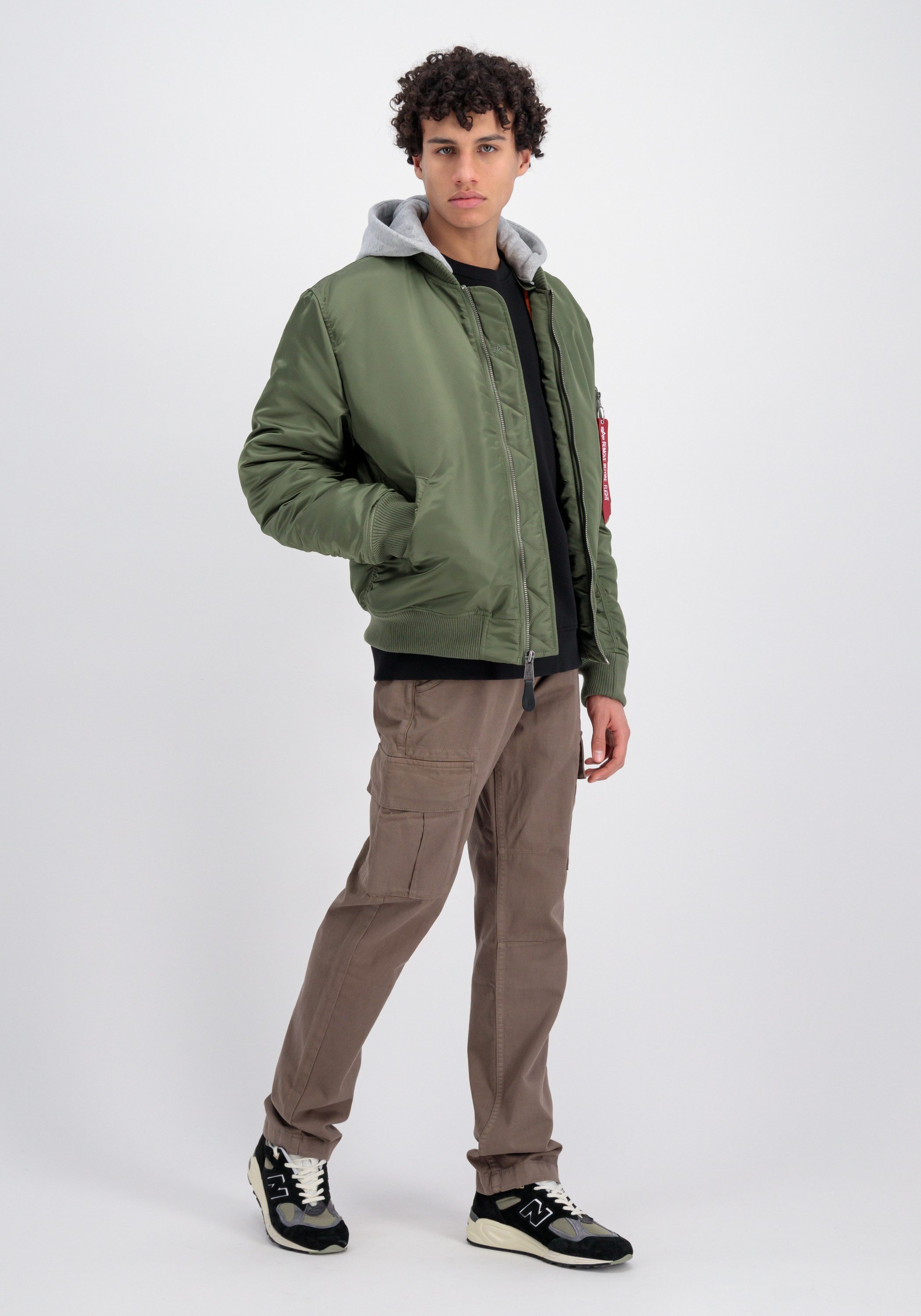Alpha Industries Bomberjack MA-1 Zip Hood Back EMB