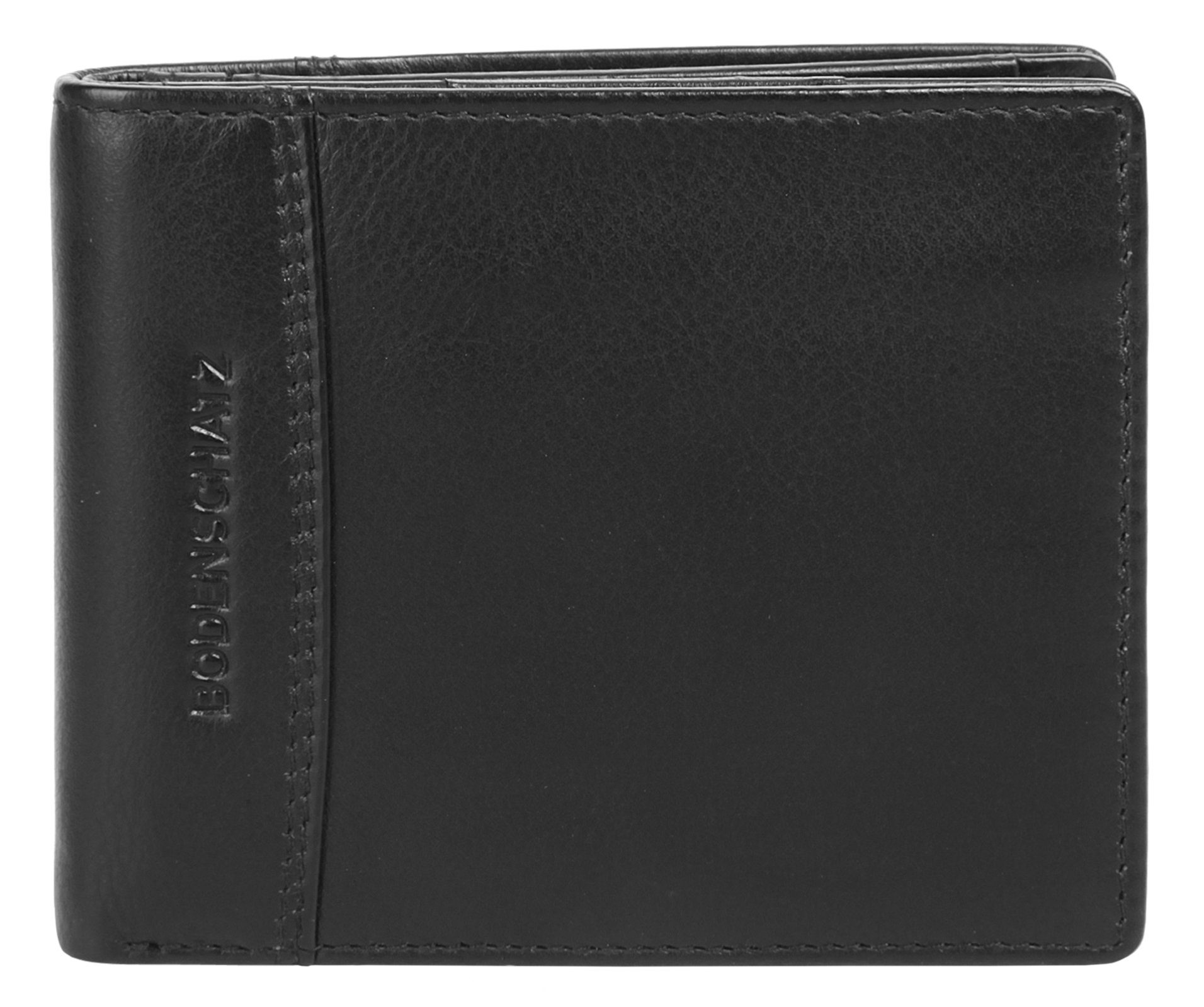 BODENSCHATZ Portemonnee PRINESS echt leder unisex portemonnees maat 9 cm zwart
