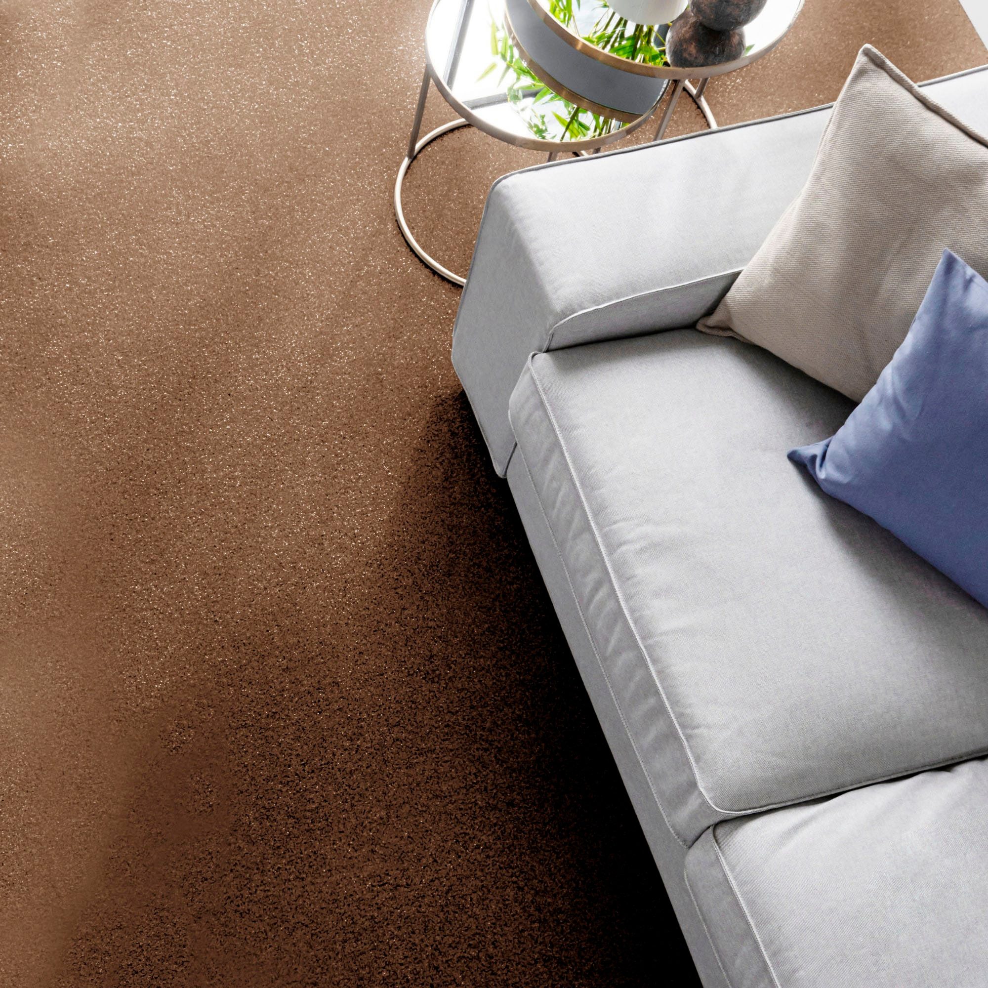 Andiamo Tapijt Kira, velours, Made in Belgium Effen kleuren, breedte 400 cm, slijtvast, onderhoudsvriendelijk, woonkamer