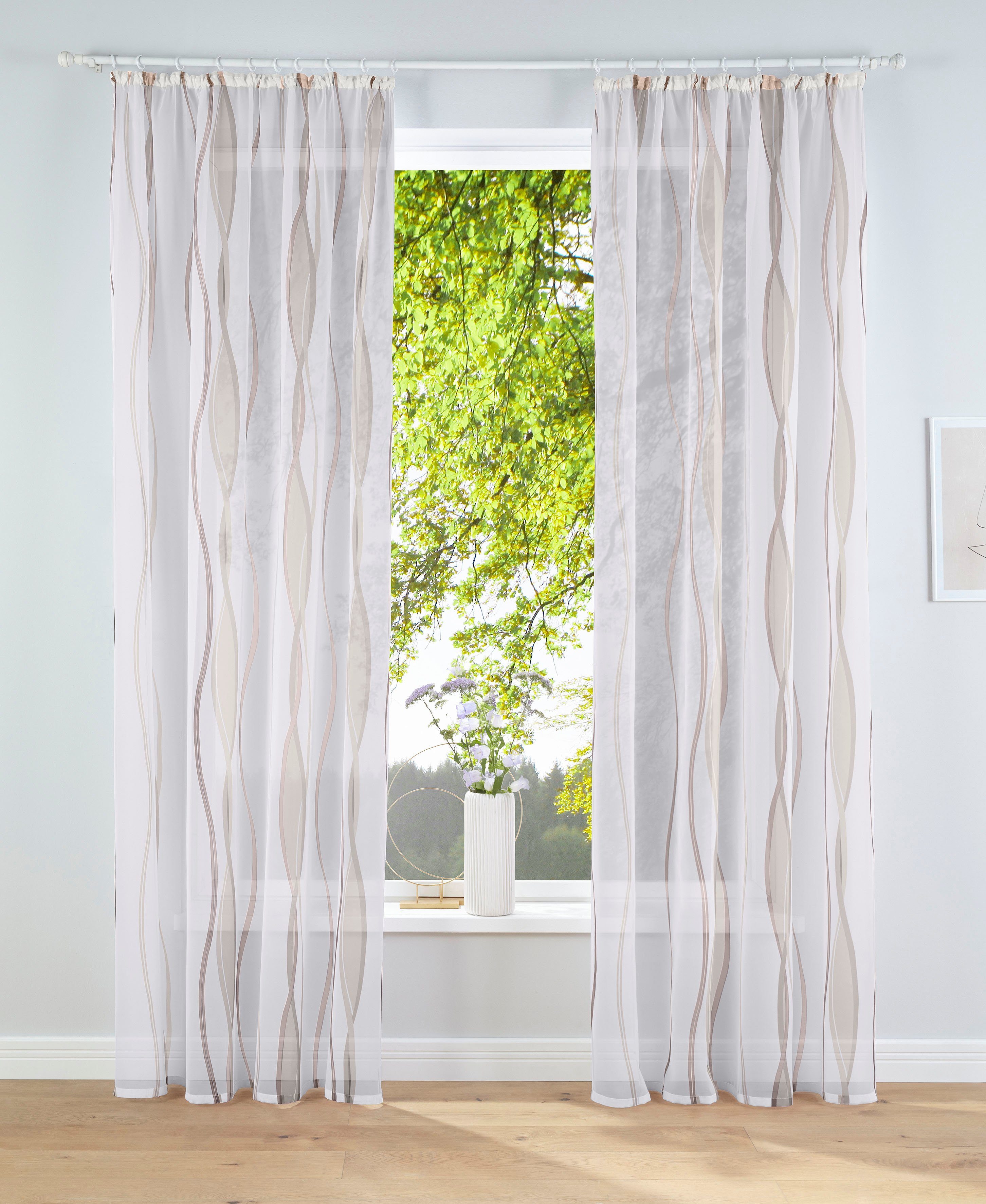 my home Gordijn Dimona 2-pack, bestseller, polyester, golven (2 stuks)