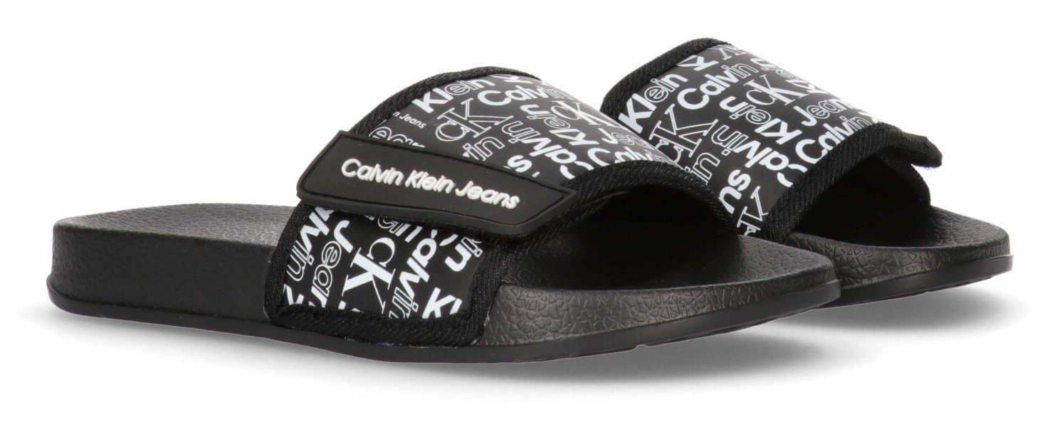 Calvin Klein Badslippers AOP POOL SLIDE , zomerschoen, slippers, badschoen, poolslides met...