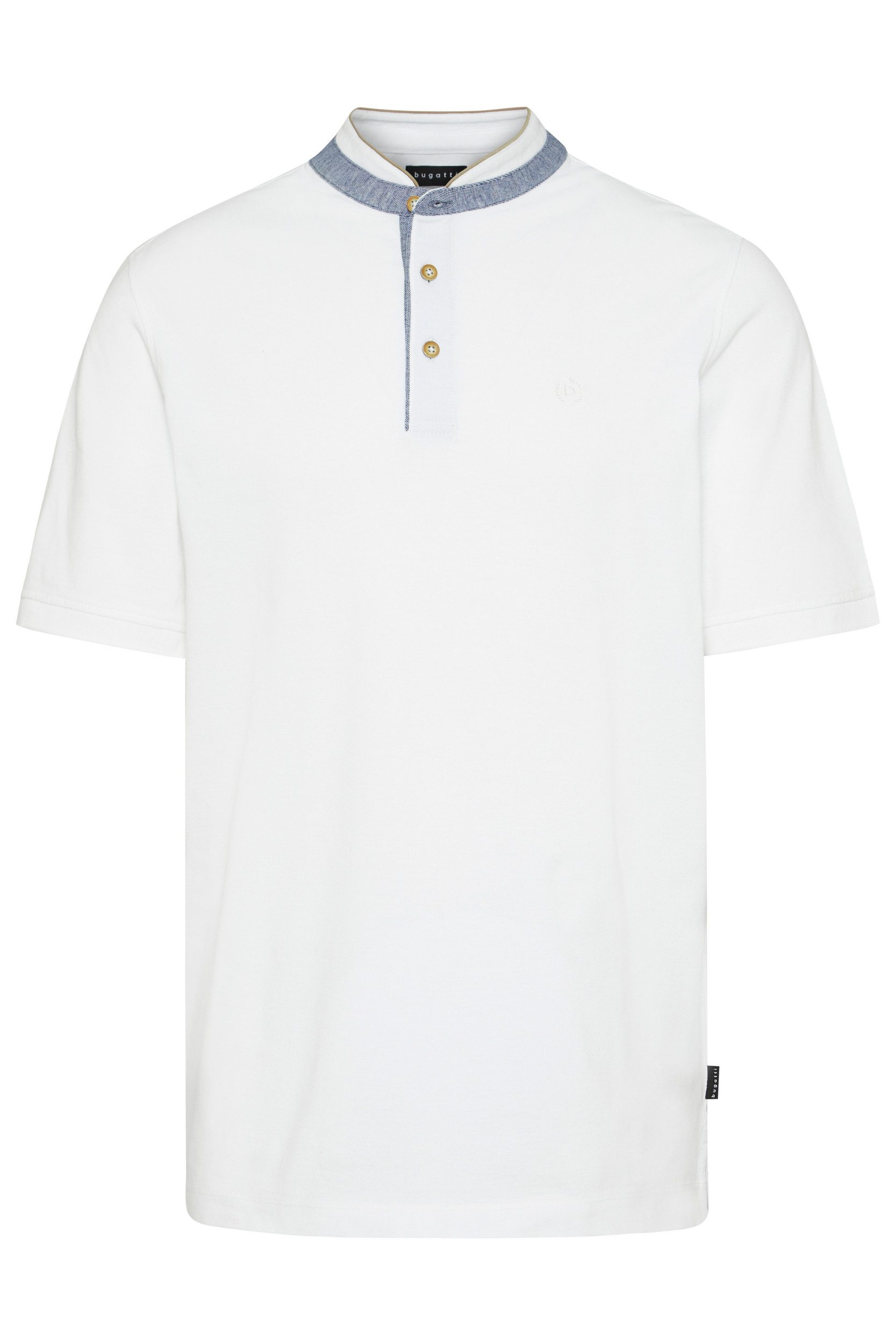 Bugatti Poloshirt met modieuze staande kraag