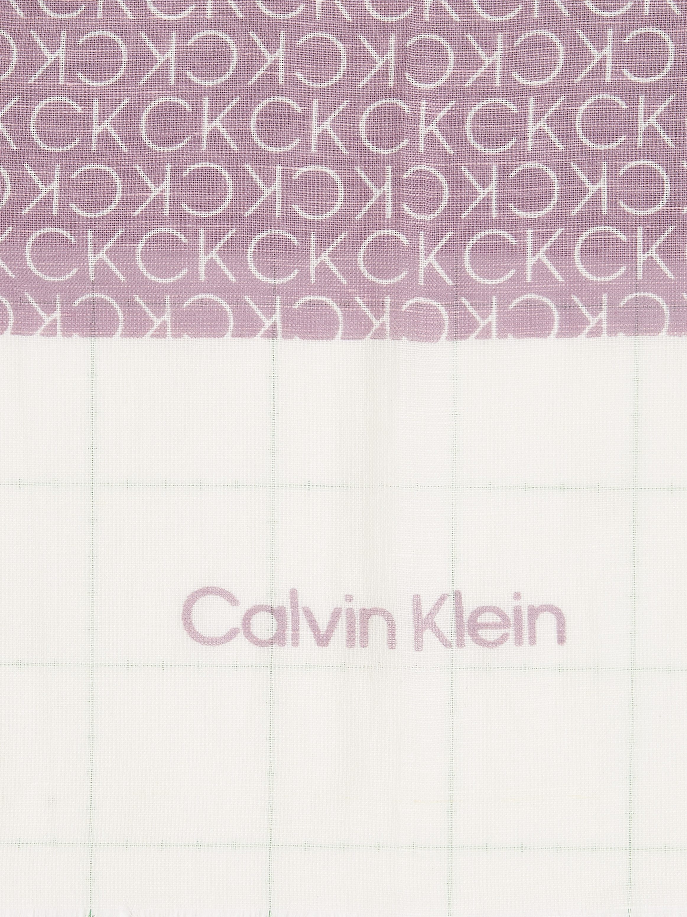 Calvin Klein Sjaal GEO MINIMAL LOGO LINEN STOLE