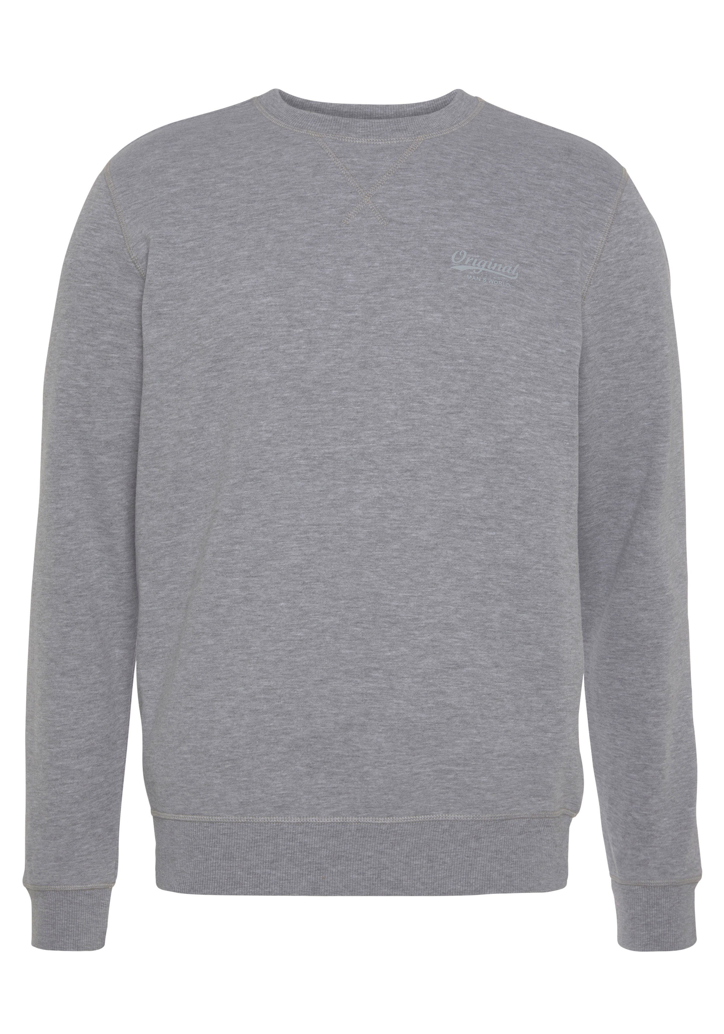 Man's World Sweatshirt Lange mouwen, basic-stijl, effen, ronde hals