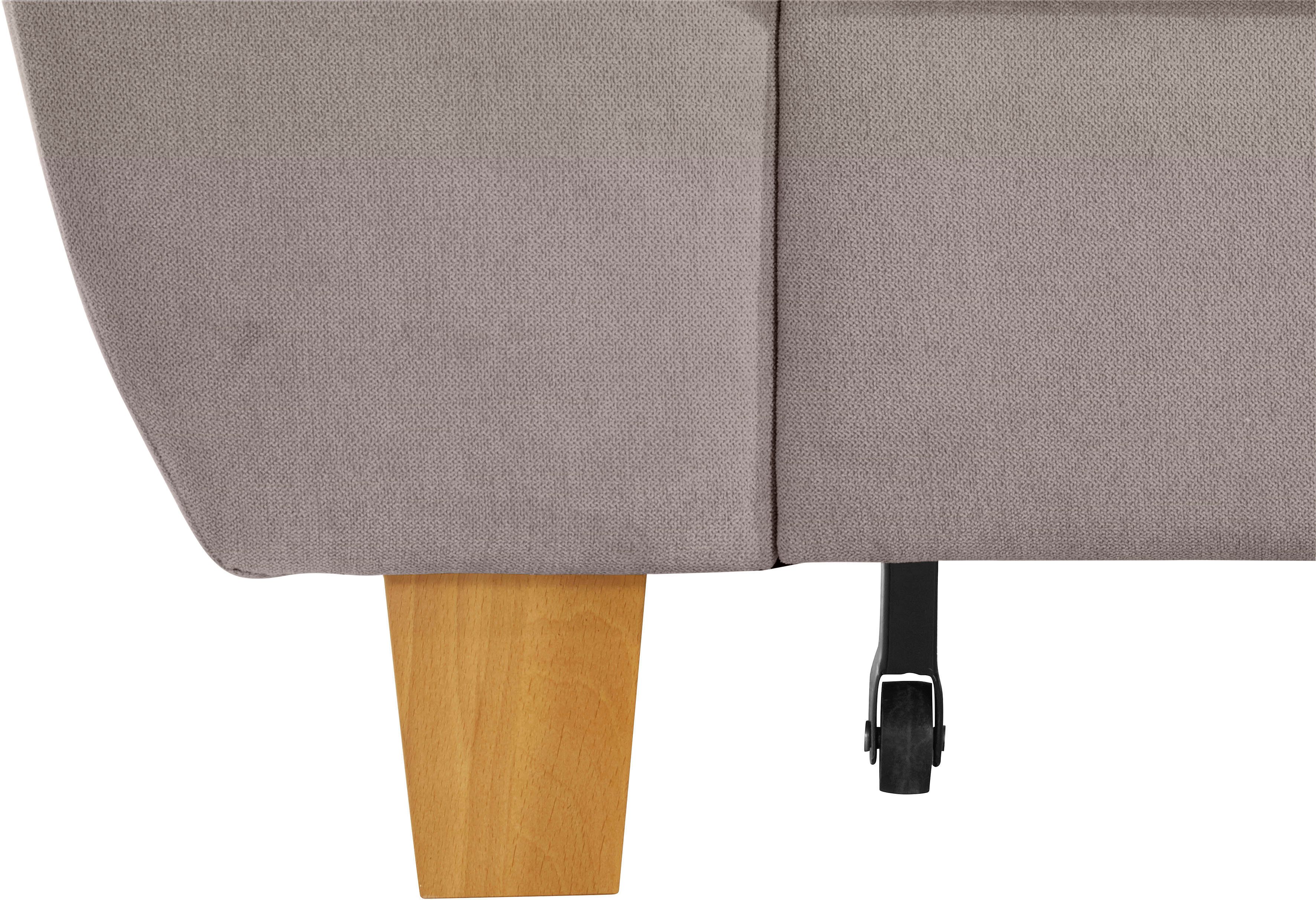 exxpo - sofa fashion Hoekbank Enya, uitgebreide afwerking, hoog zitcomfort, comfortabel, L-vorm inclusief verstelbare hoofdsteun, naar keuze met slaapfunctie en bedkist
