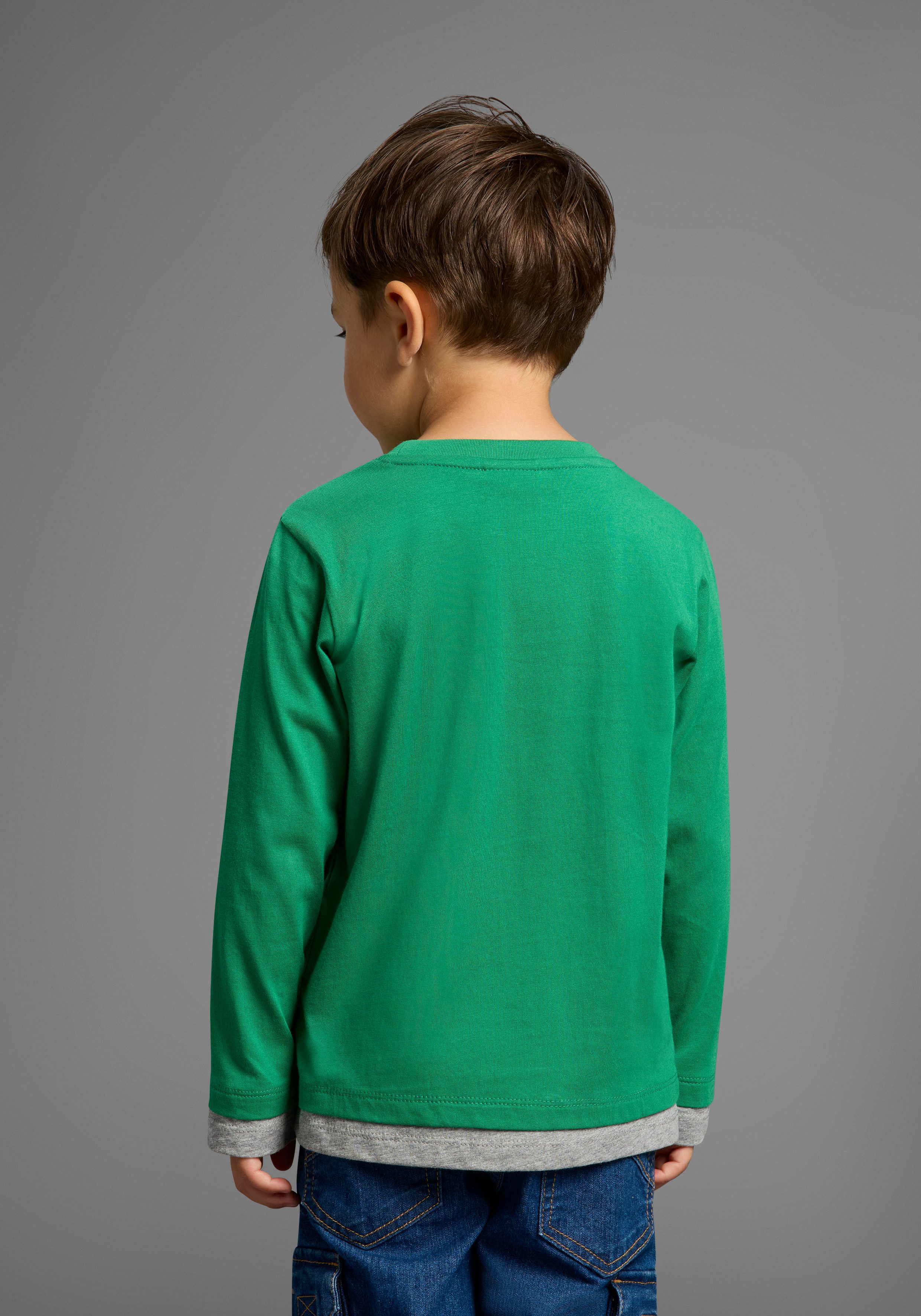 KIDSWORLD Shirt met lange mouwen Let op knutselwerk Shirt met coole vossendruk