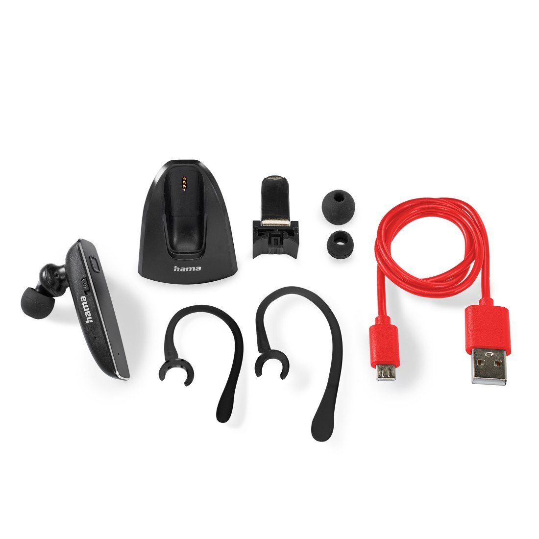 Hama Bluetooth-hoofdtelefoon Bluetooth headset MyVoice2100, mono, in ear, oorhaak, voor twee apparaten