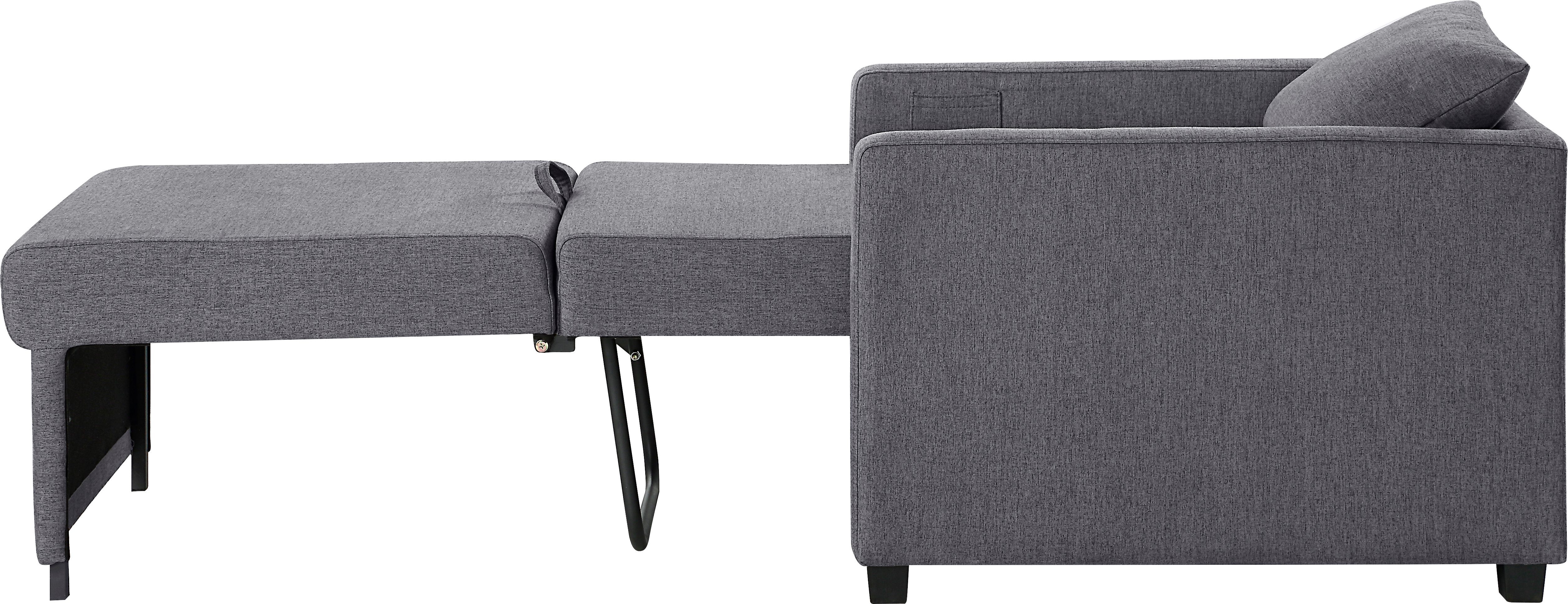 ATLANTIC home collection Relaxfauteuil Jerry met slaapfunctie, als logeerbed en inclusief kussens