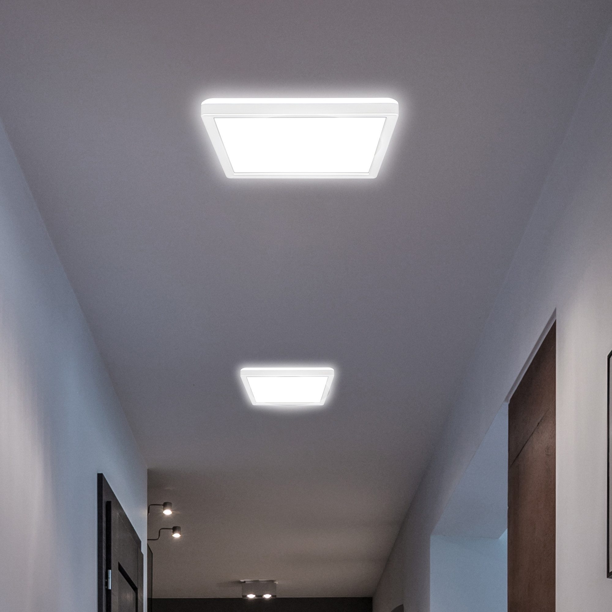 B.K.Licht Led-plafondlamp BKL1599 ultra dunne plafondlamp, LED paneel met backlight