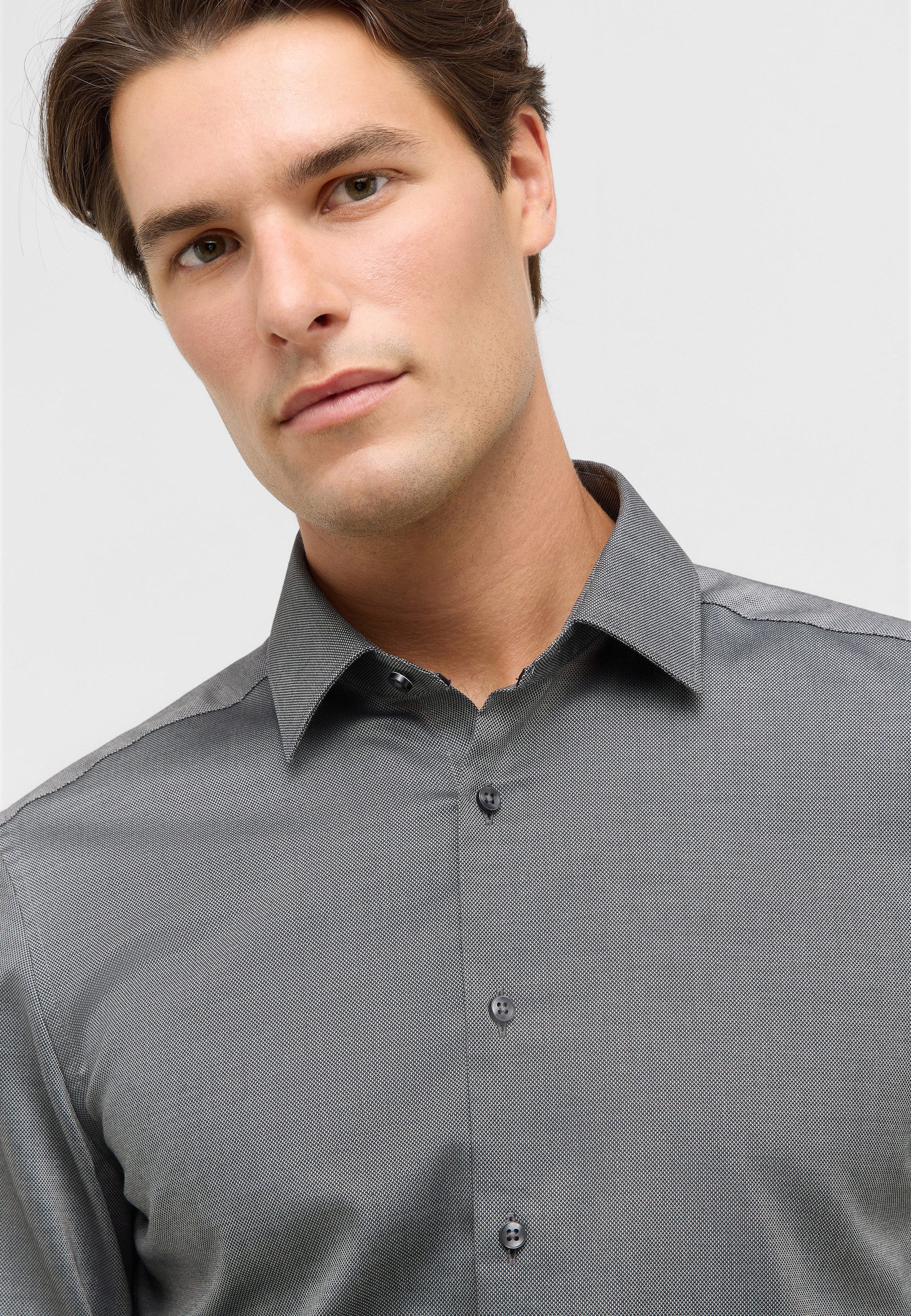 Eterna Overhemd met lange mouwen Slim fit NON IRON (strijkvrij)
