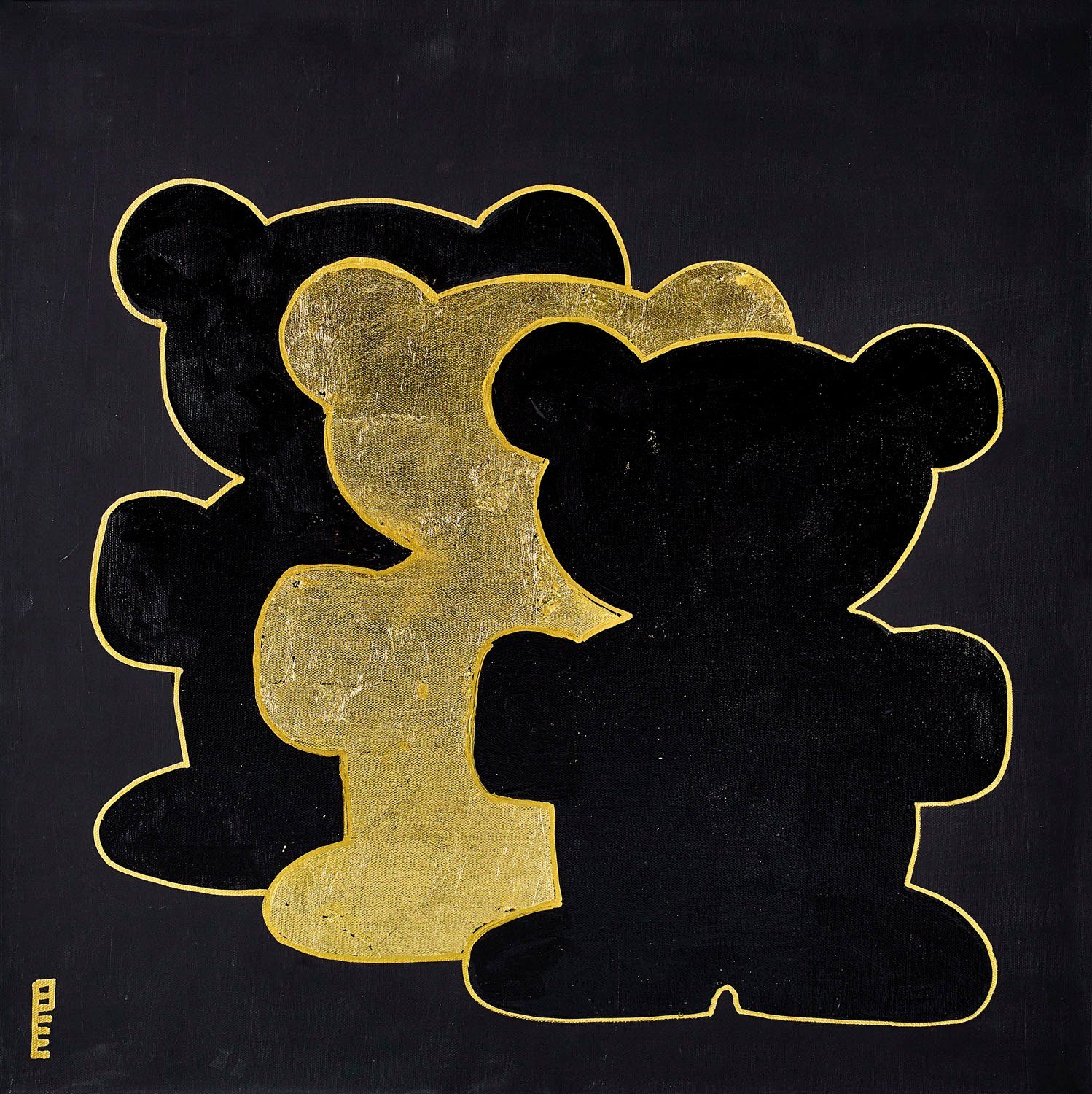 queence Artprint op linnen Bears II Premium canvasstof, handgemaakt in Duitsland (1 stuk)