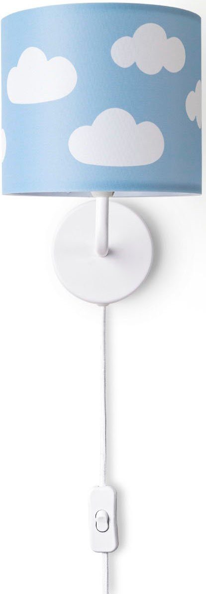 Paco Home Wandlamp Luca Cosmo Kinderkamer wandlamp kind kinderlamp wolken hemel met stekker