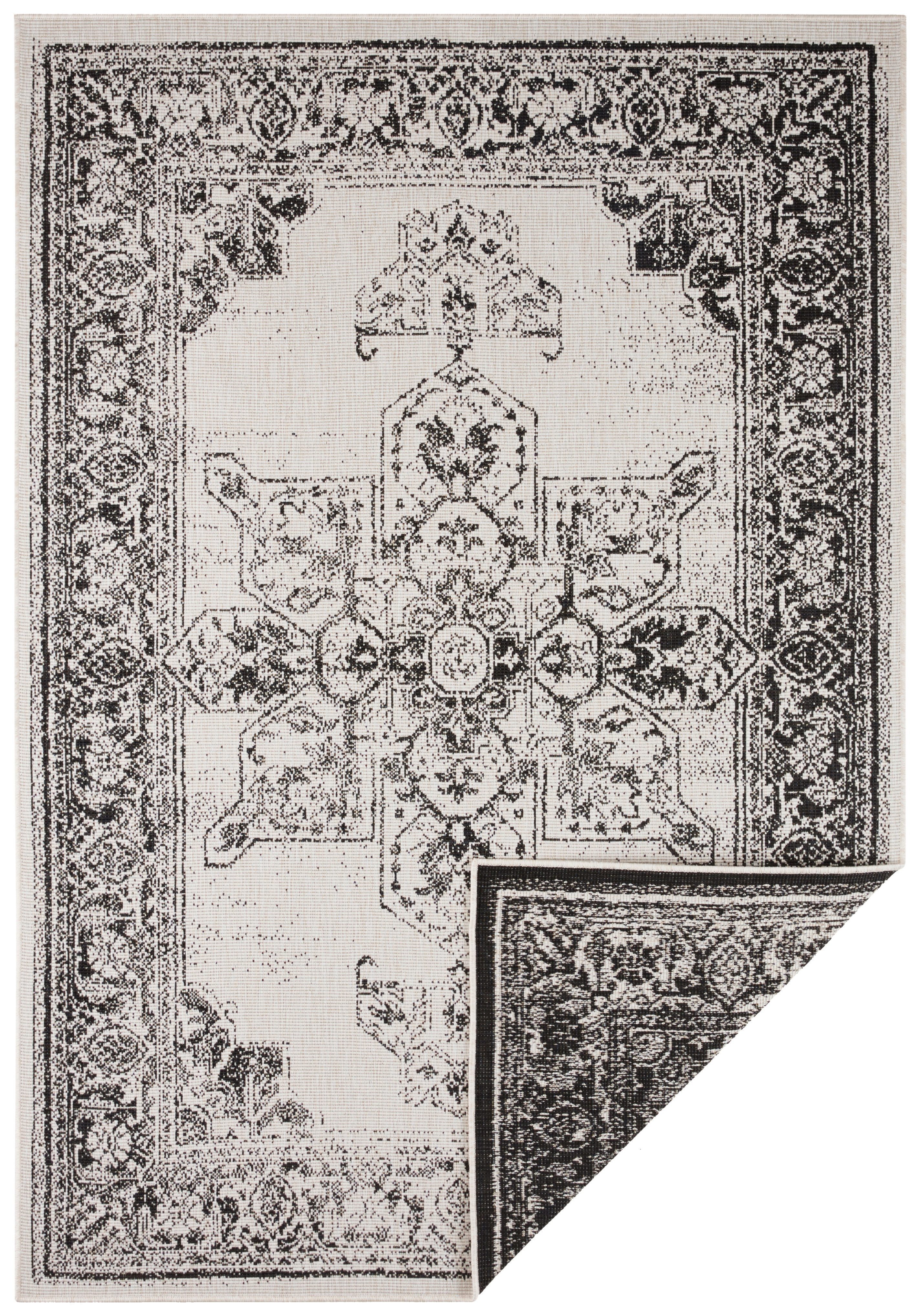 NORTHRUGS Vloerkleed Borbon tweezijdig te gebruiken kleed Geschikt voor binnen en buiten, weerbestendig, balkon, tuin, woonkamer, waterbestendig