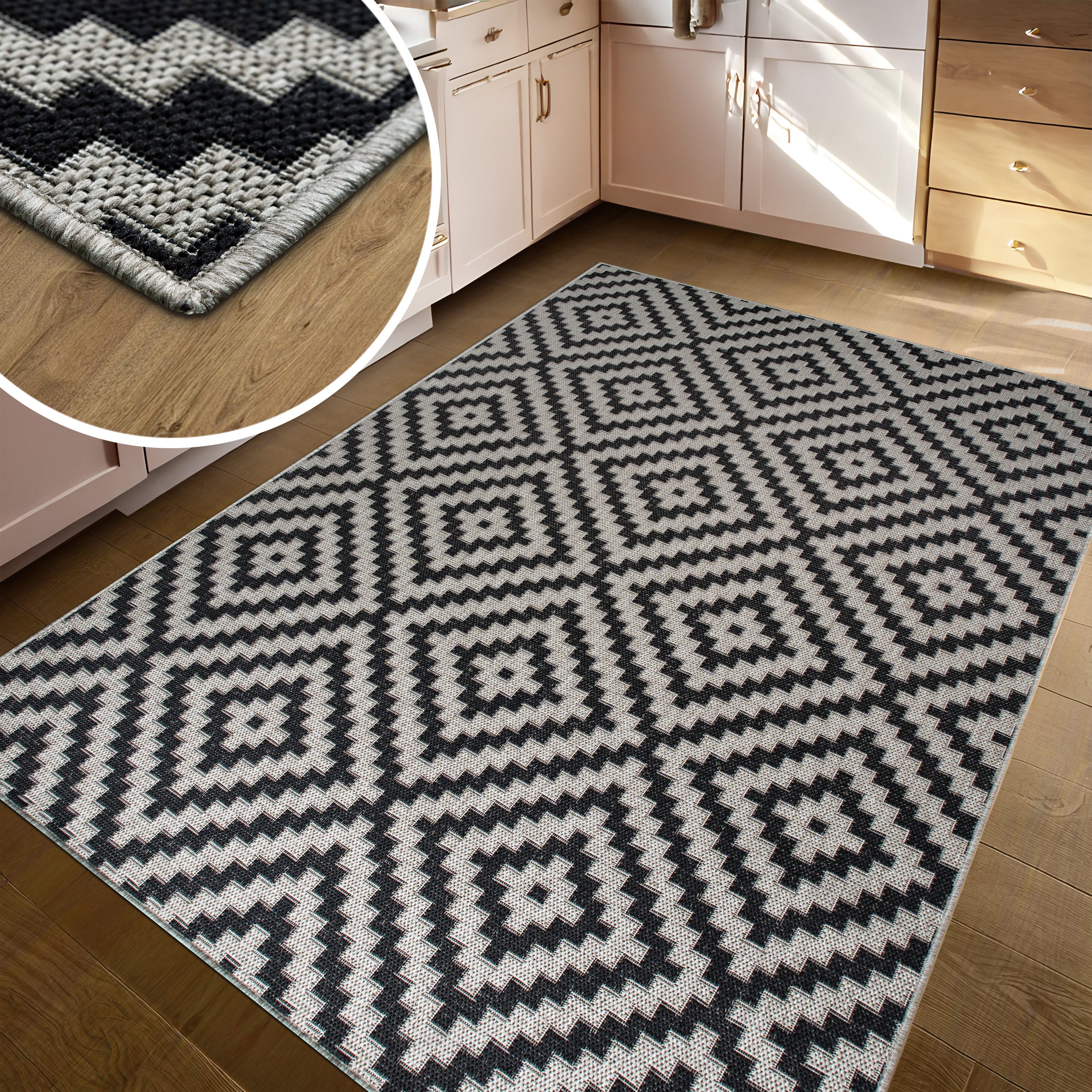 my home Vloerkleed Cordoba is ook als loper verkrijgbaar Geschikt voor binnen en buiten, sisal-look, weerbestendig & uv-bestendig, boho