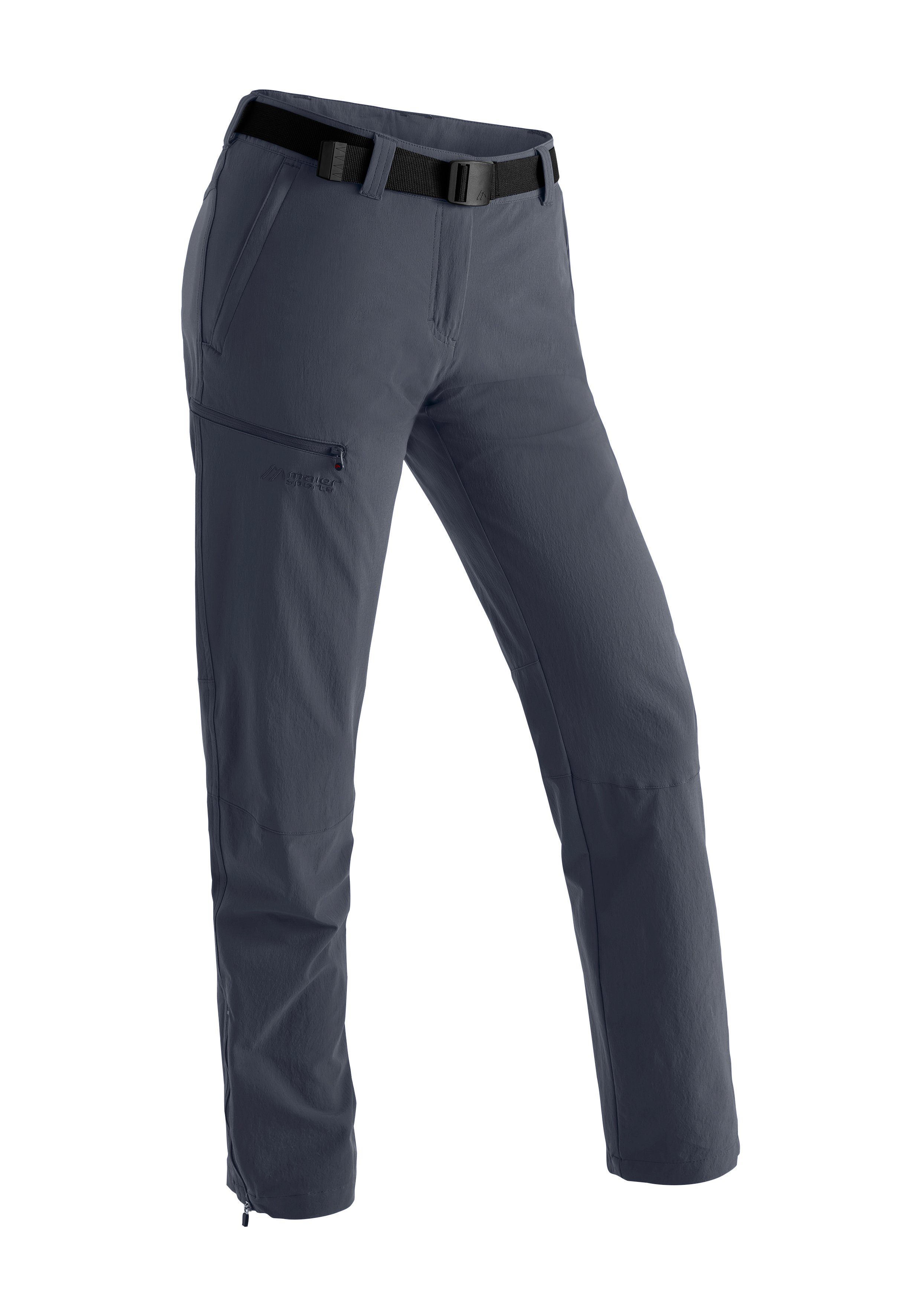 Maier Sports Functionele broek Inara slim Heren wandelbroek, ademende outdoor-broek, 4 zakken, slim fit dames broeken maat 46 grijs