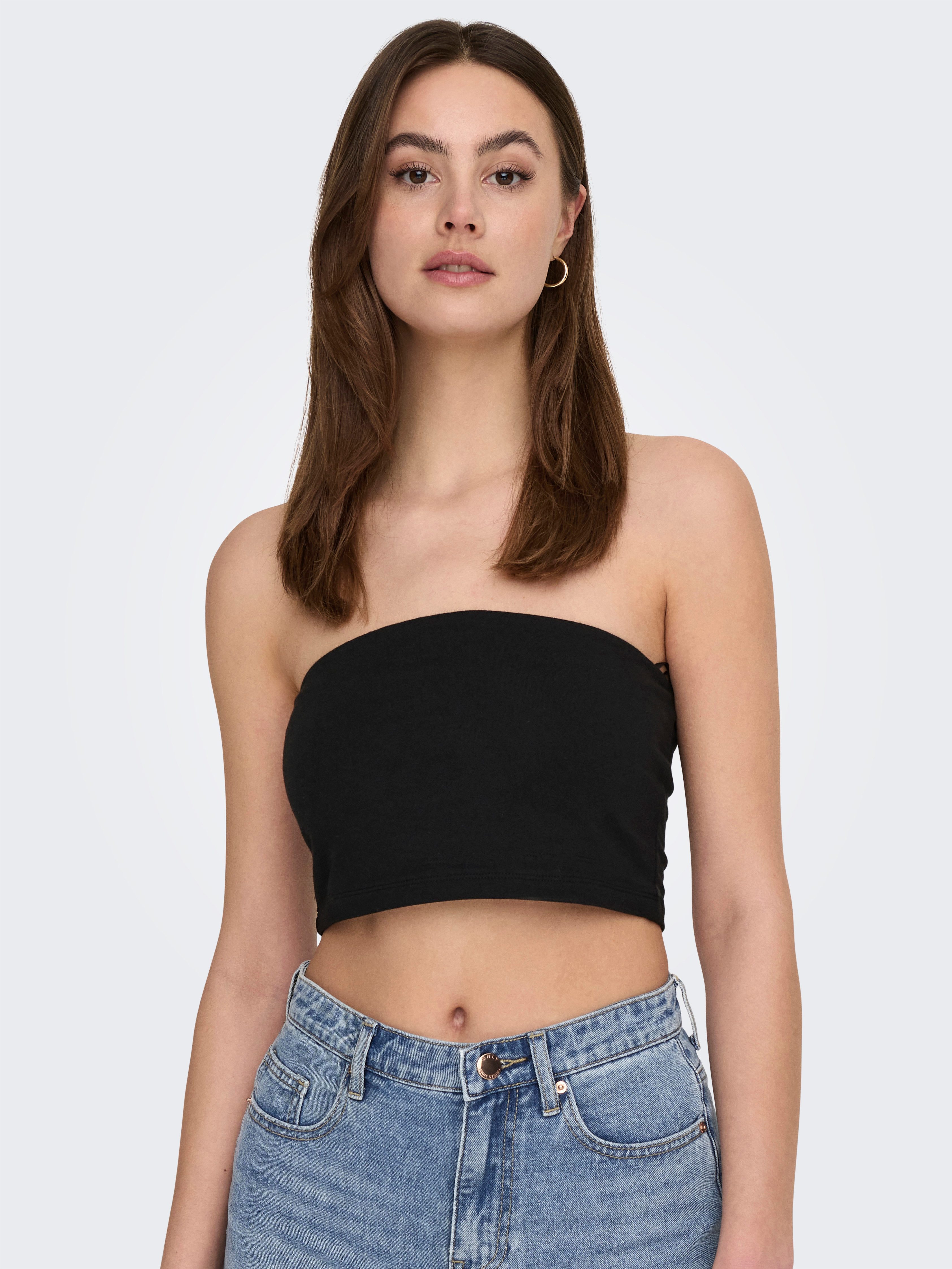 Only Crop-top ONLLIVE LOVE TUBE 2PACK CROP TOP JRS (set, 2-delig)