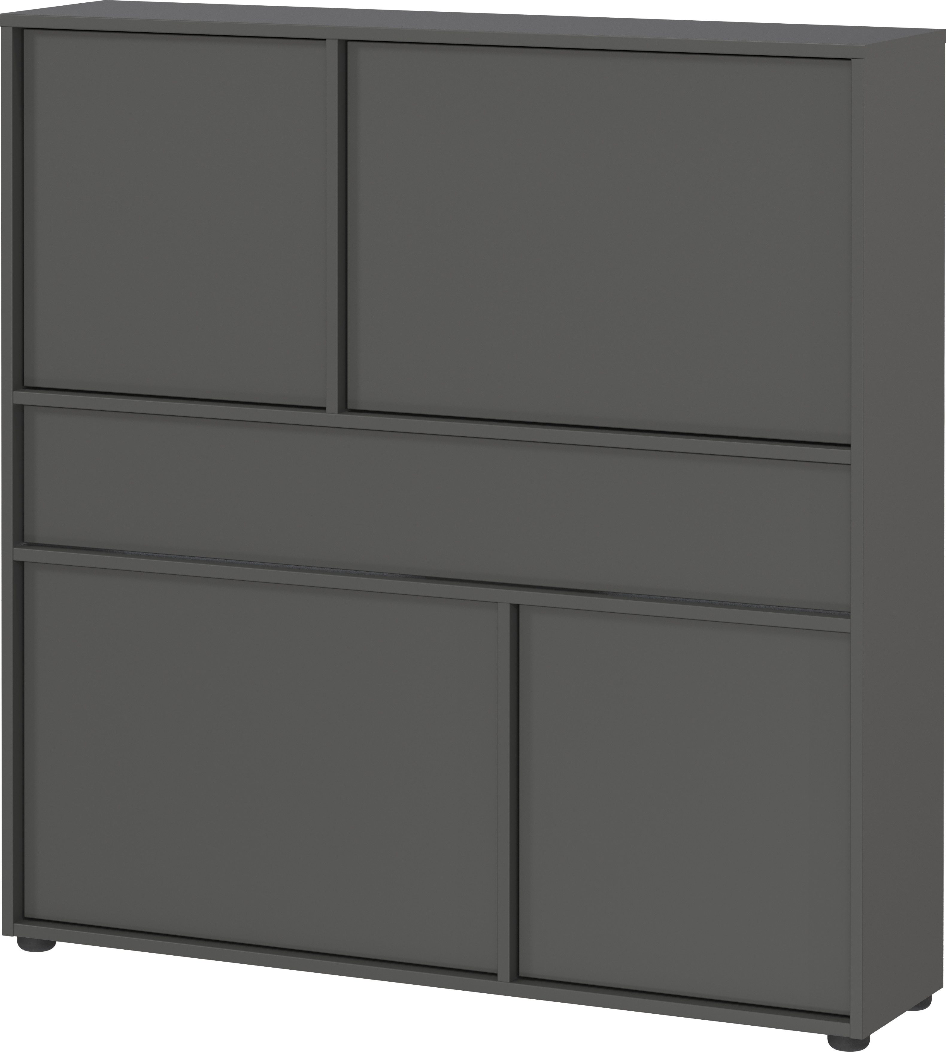 GERMANIA Multifunctionele kast Ameca 2.0 staand te monteren, gangkast in geringe diepte, breedte 105 cm multifunctionele kasten grijs