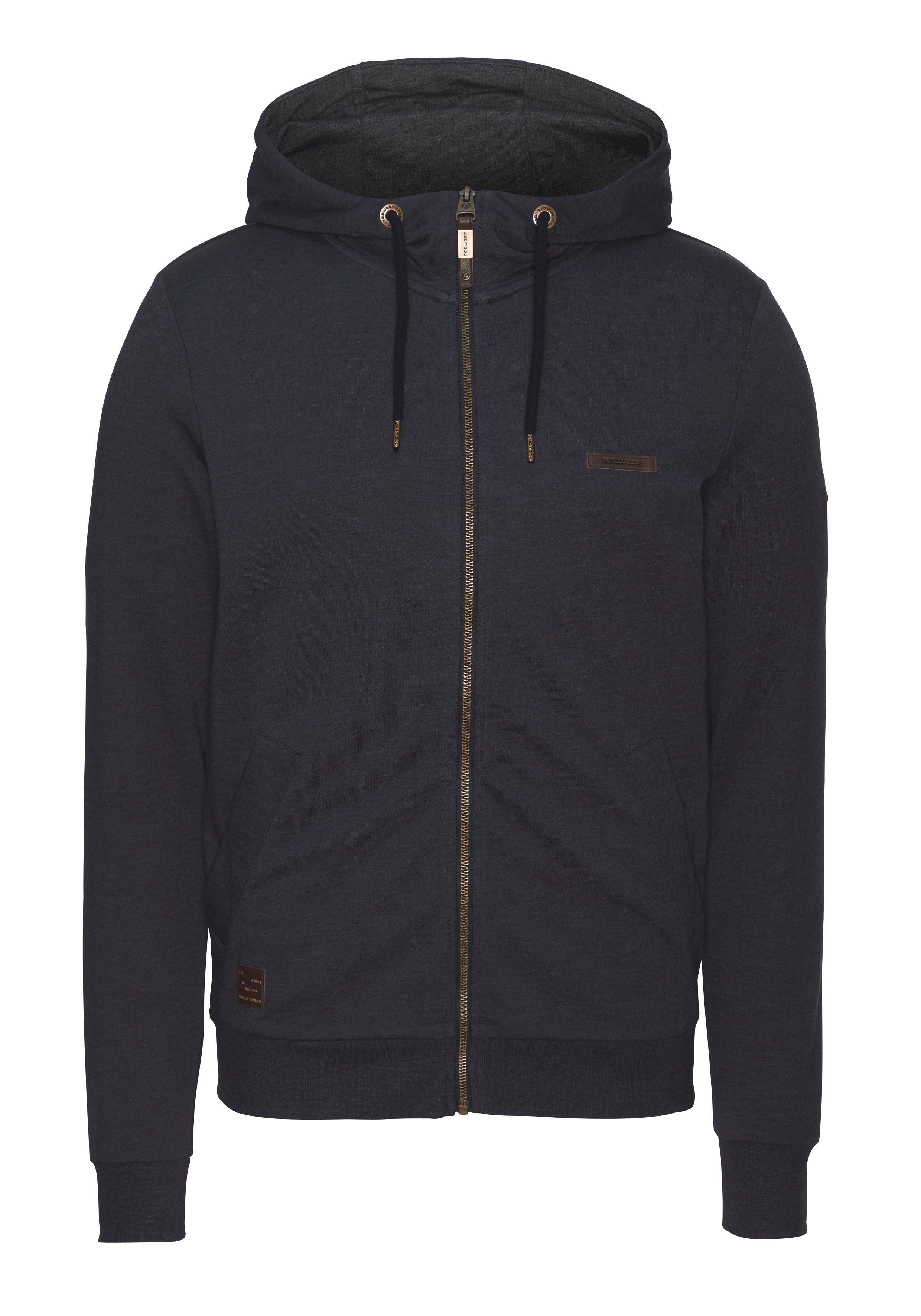 Ragwear Sweatshirt PATRY CORE met capuchon en koord en doorlopende rits