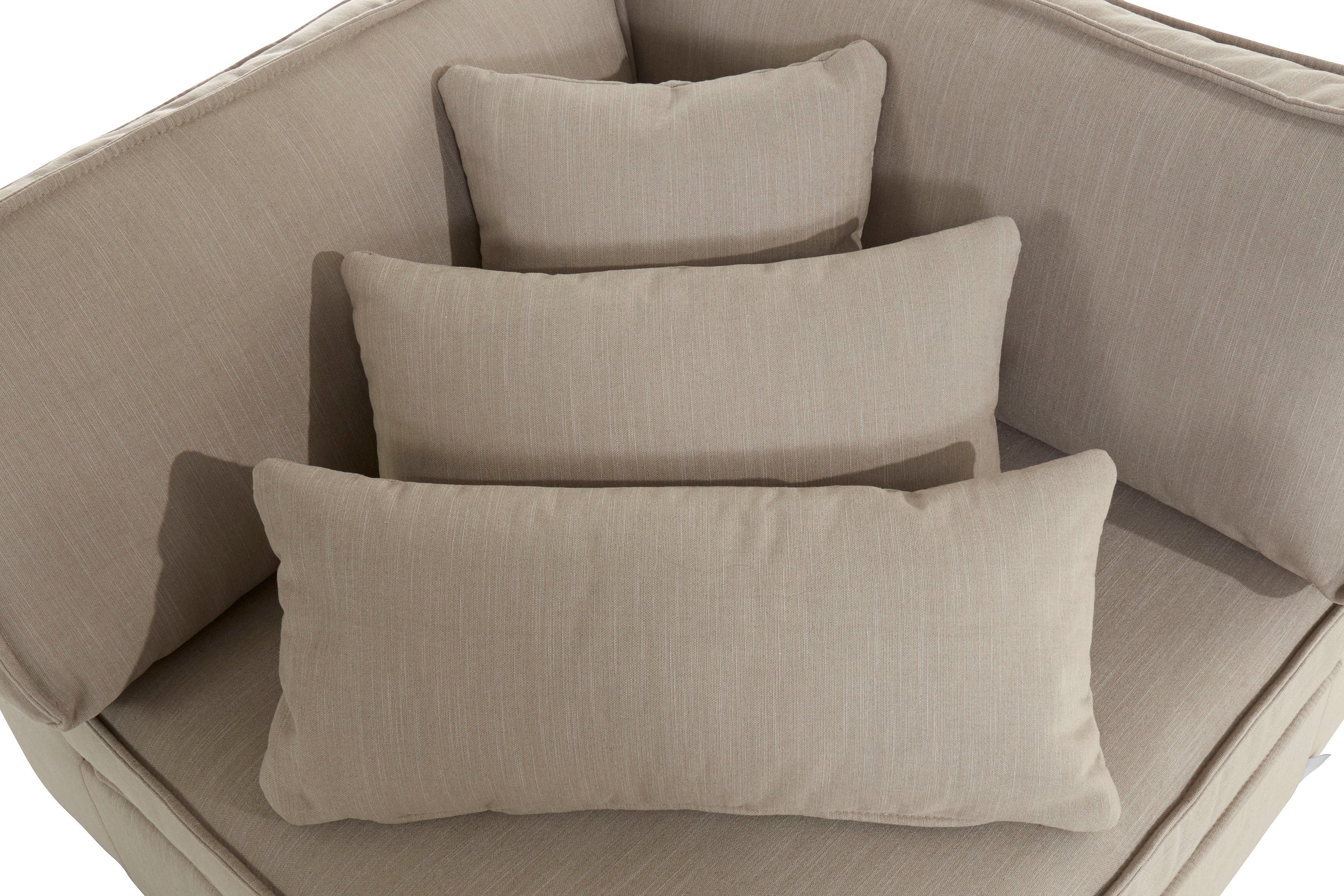 RAUM.ID Bank-hoekelement Florid Deel van een modulaire bank , stevig zitcomfort, ook in cord