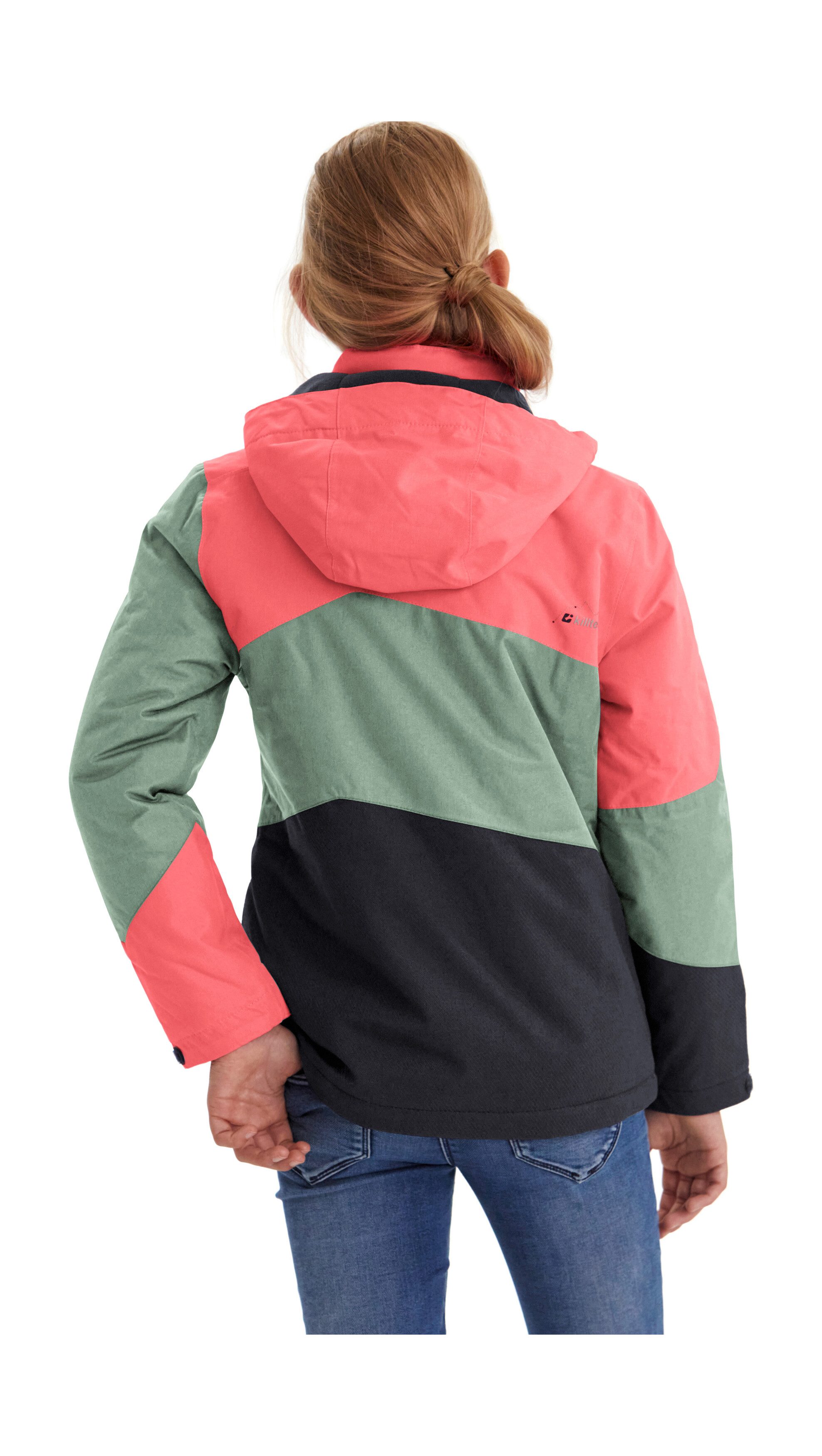 Killtec Outdoorjack Lynge GRLS JCKT B Waterdichte winterjas met capuchon, fleece, verstelbare mouwen