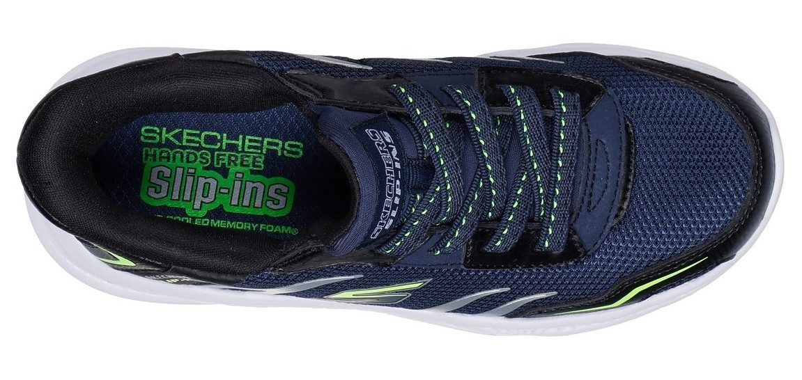 Skechers Slip-on sneakers SKECHERS METEOR-LIGHTS instapschoen met coole knipperfunctie, maat sjabloon om te downloaden