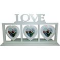 myflair moebel  accessoires fotolijstje lilja, wit fotolijstje in hartvorm, met opschrift "love" wit