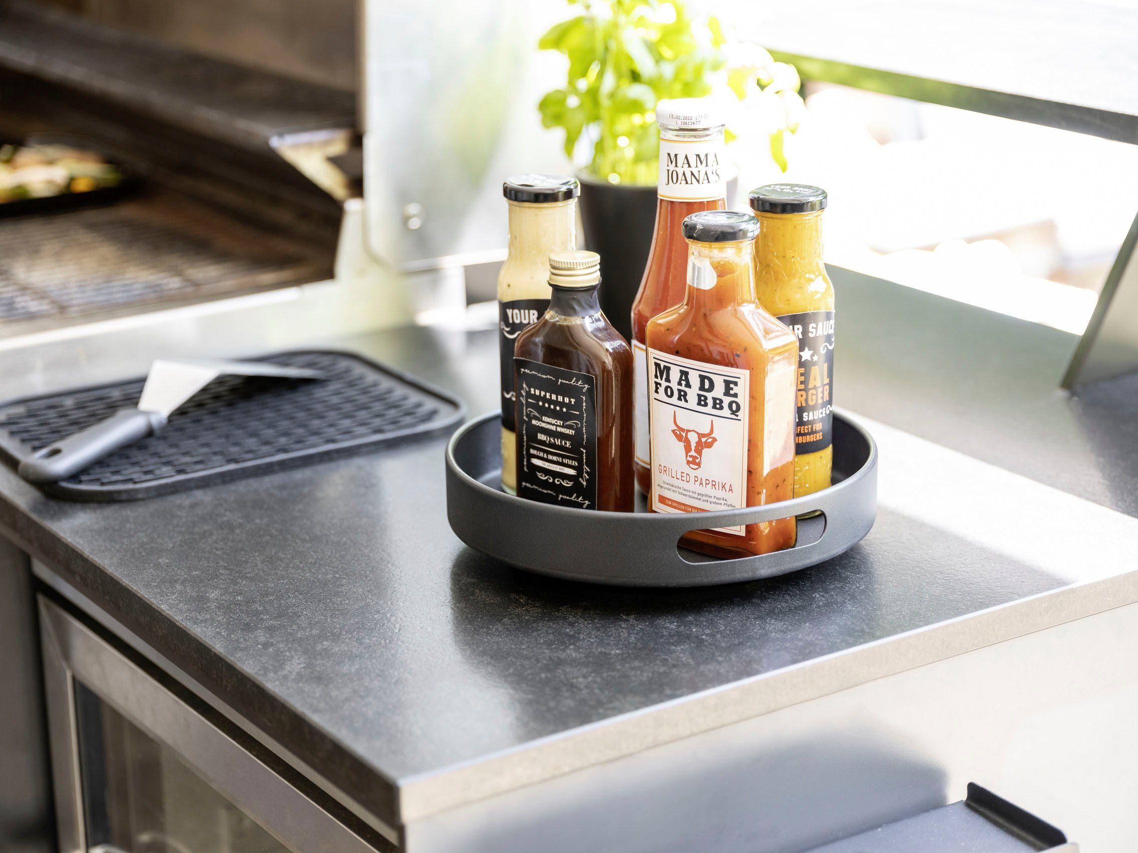 WENKO Dienblad Susie 360° draaibaar, draaiplateau voor keuken en eettafel met handgrepen (1-delig)