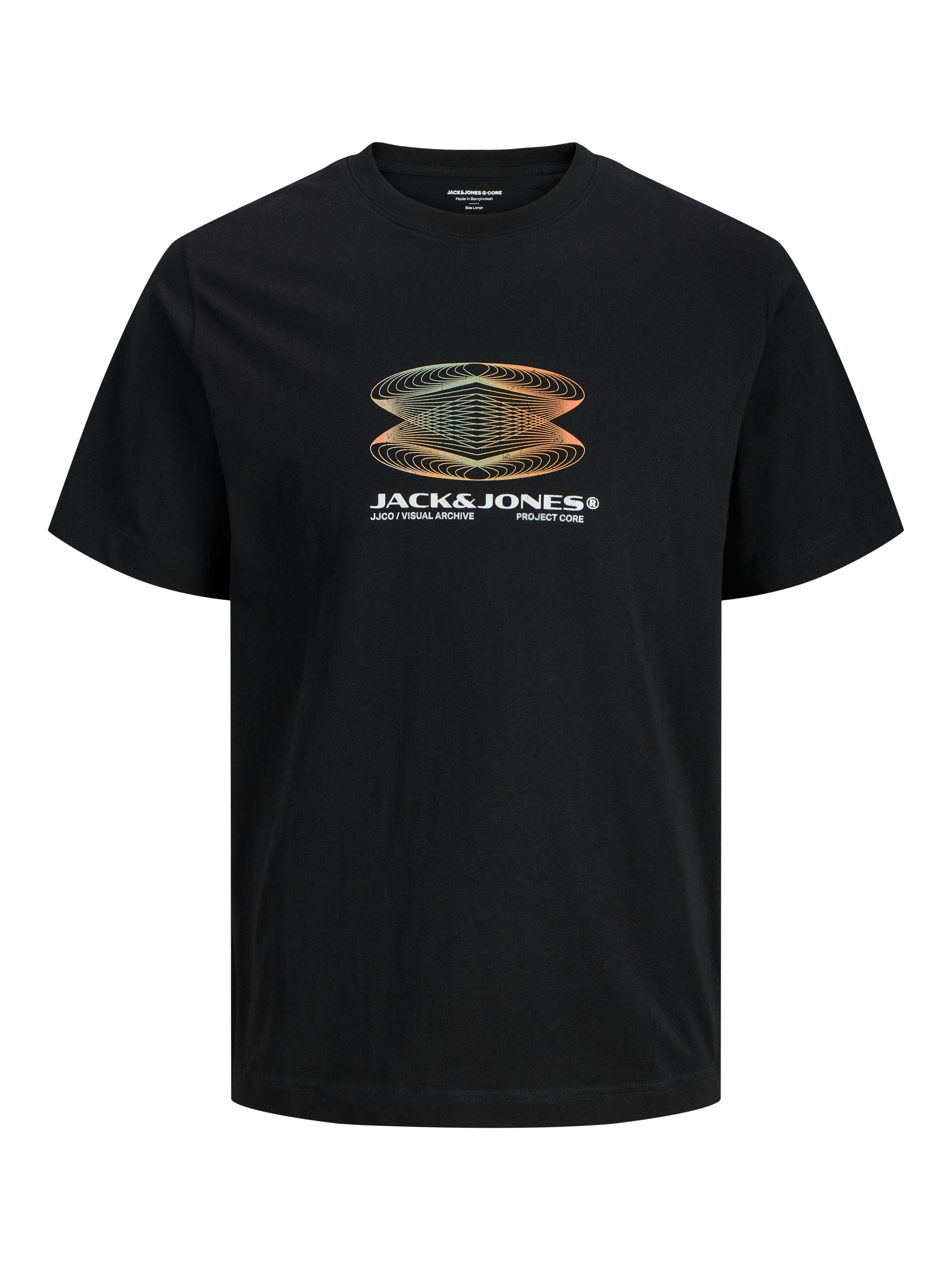 Jack & Jones PlusSize Shirt met print JCOCALMA TEE SS CREW NECK FST PLS