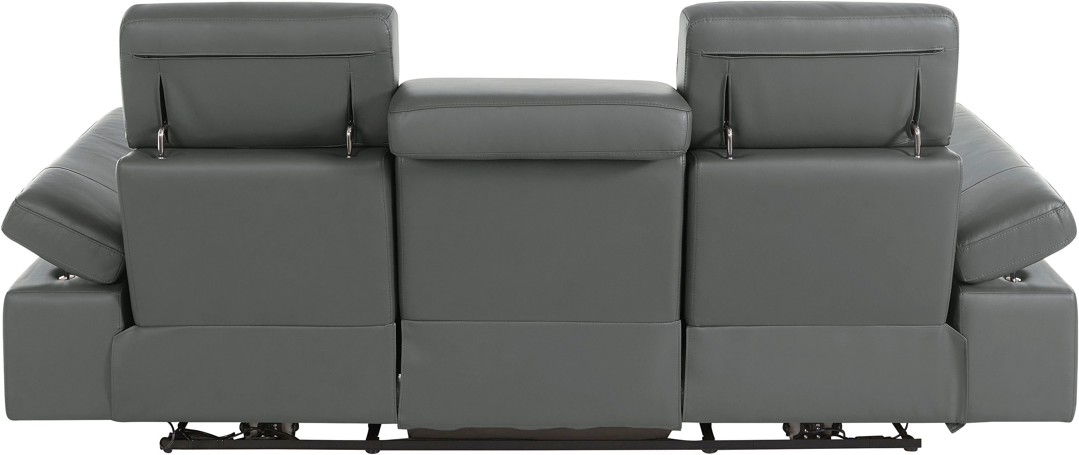 Places of Style 3-zitsbank Kilado met 2x relaxfunctie, verstelbare armleuning, verstelbare hoofdsteun