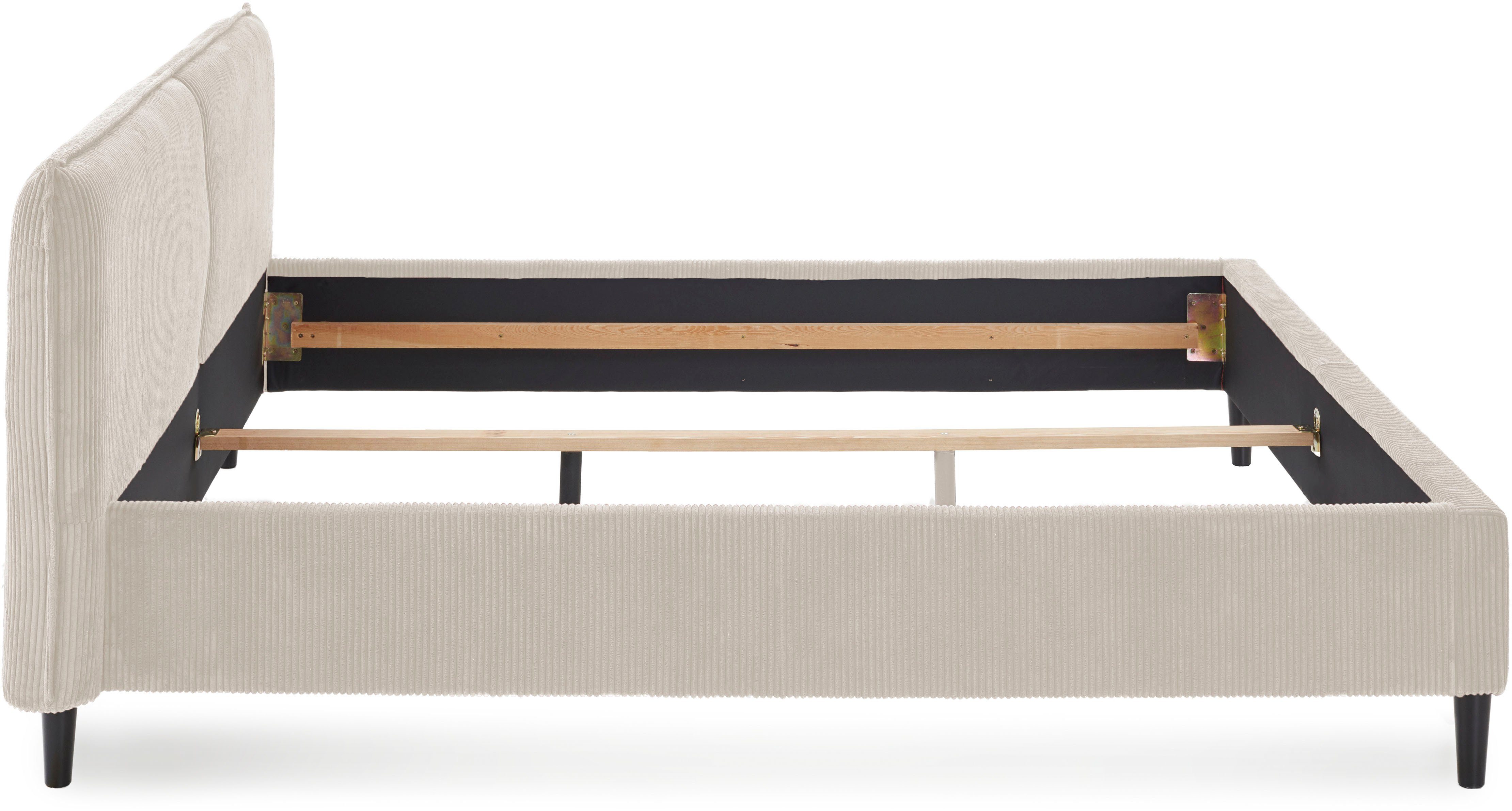 INOSIGN Gestoffeerd bed Brookfield met ribfluwelen bekleding en hoog draagvermogen