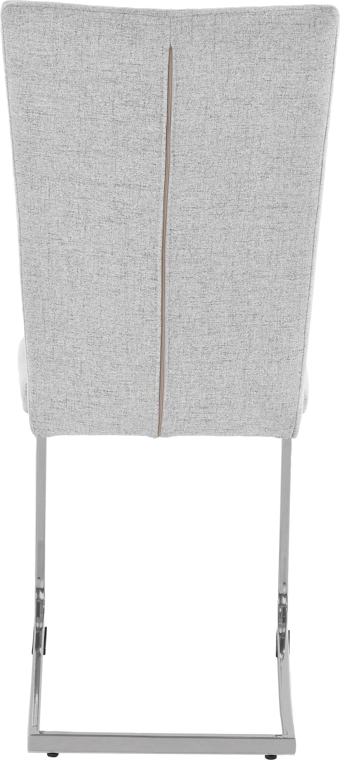 Home affaire Vrijdragende stoel Alex Stoel belastbaar tot 120 kg, frame in chroom-look (set, 2 stuks)
