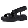 tamaris sandalen met profielzool zwart