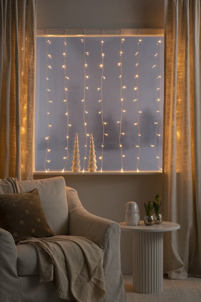 KONSTSMIDE Led-lichtgordijn Kerst versiering 120 amberkleurige diodes