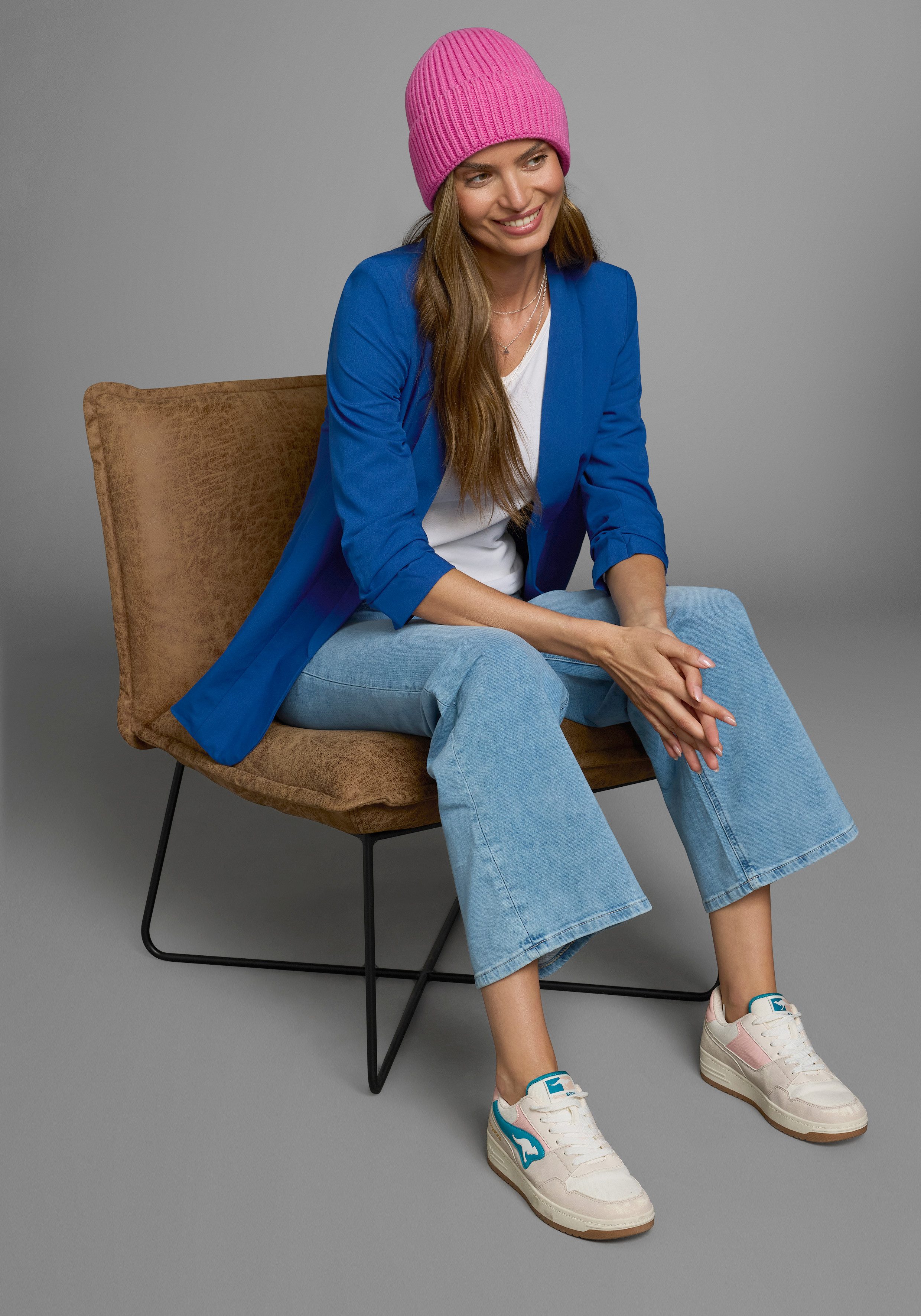 Flashlights Shirt met V-hals effen, v-hals, basic stijl, van katoen, in 2-pack (2-delig, Set van 2)