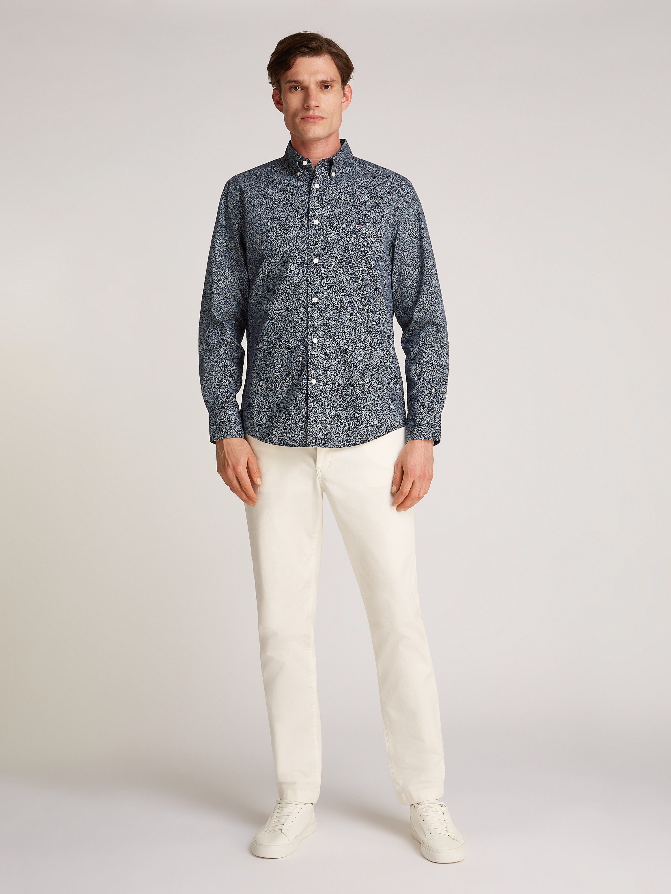 Tommy Hilfiger Overhemd met lange mouwen FLEX POPLIN LINR FLORAL RF SHIRT