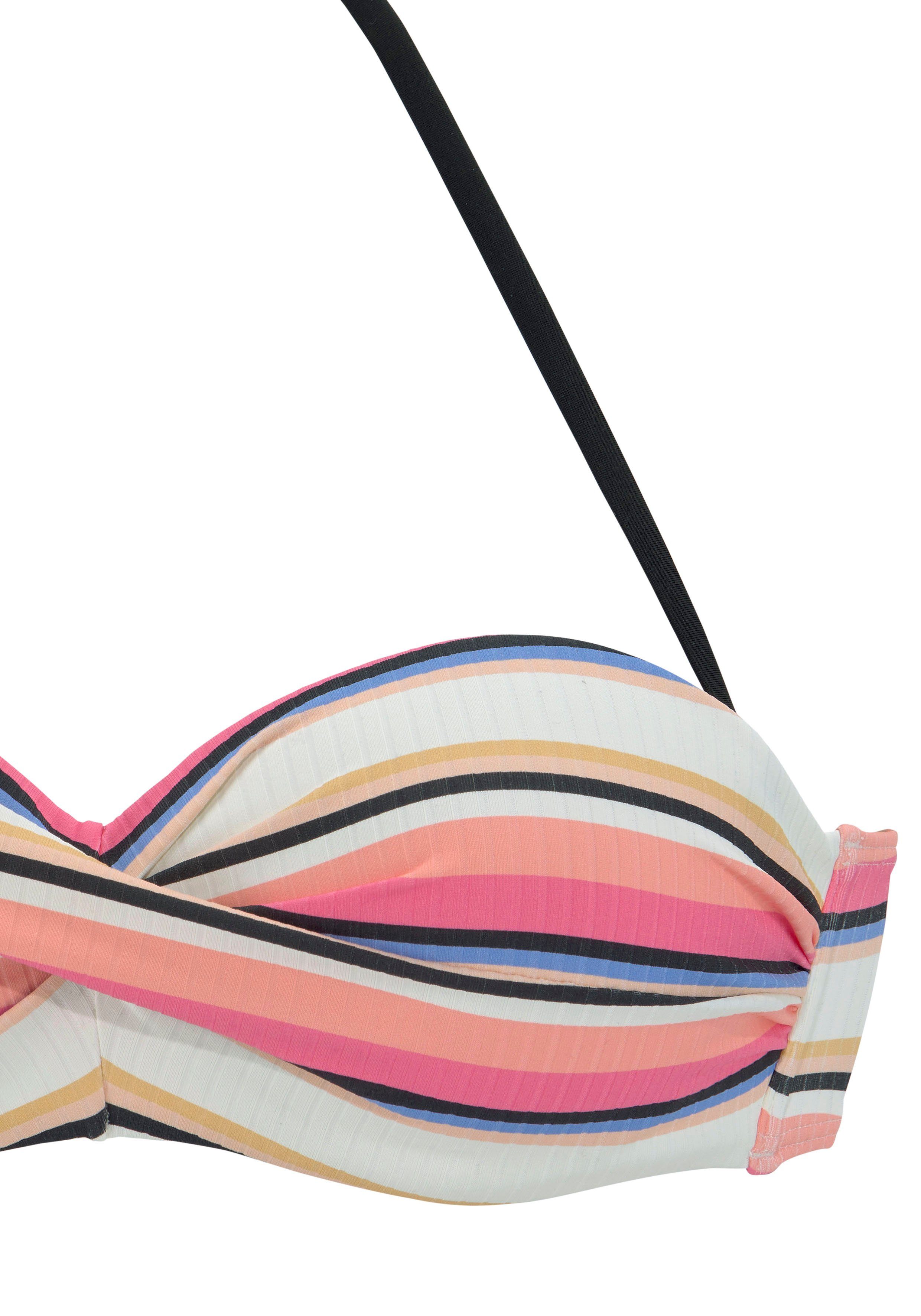 Venice Beach Beugelbikini in bandeaumodel met gestructureerde materiaal