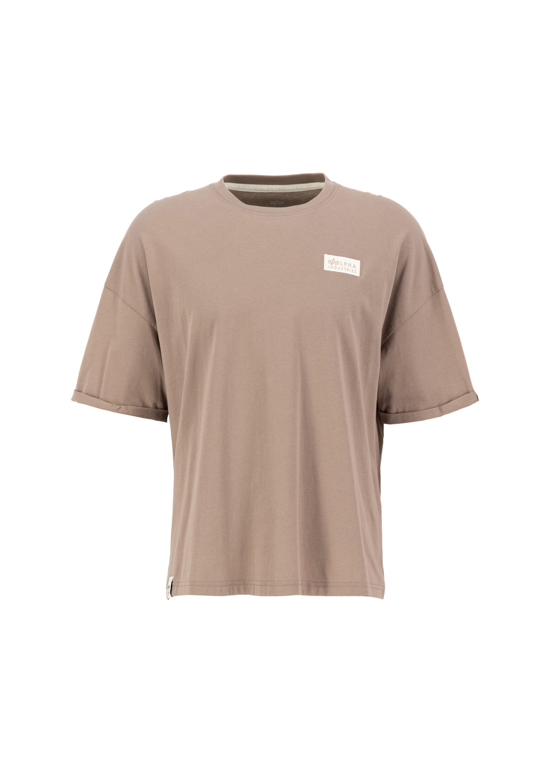 Alpha Industries T-shirt Alpha Industries Men - T-Shirts Organics OS Roll-Up T-Shirt heren t-shirts maat 2 XL bruin