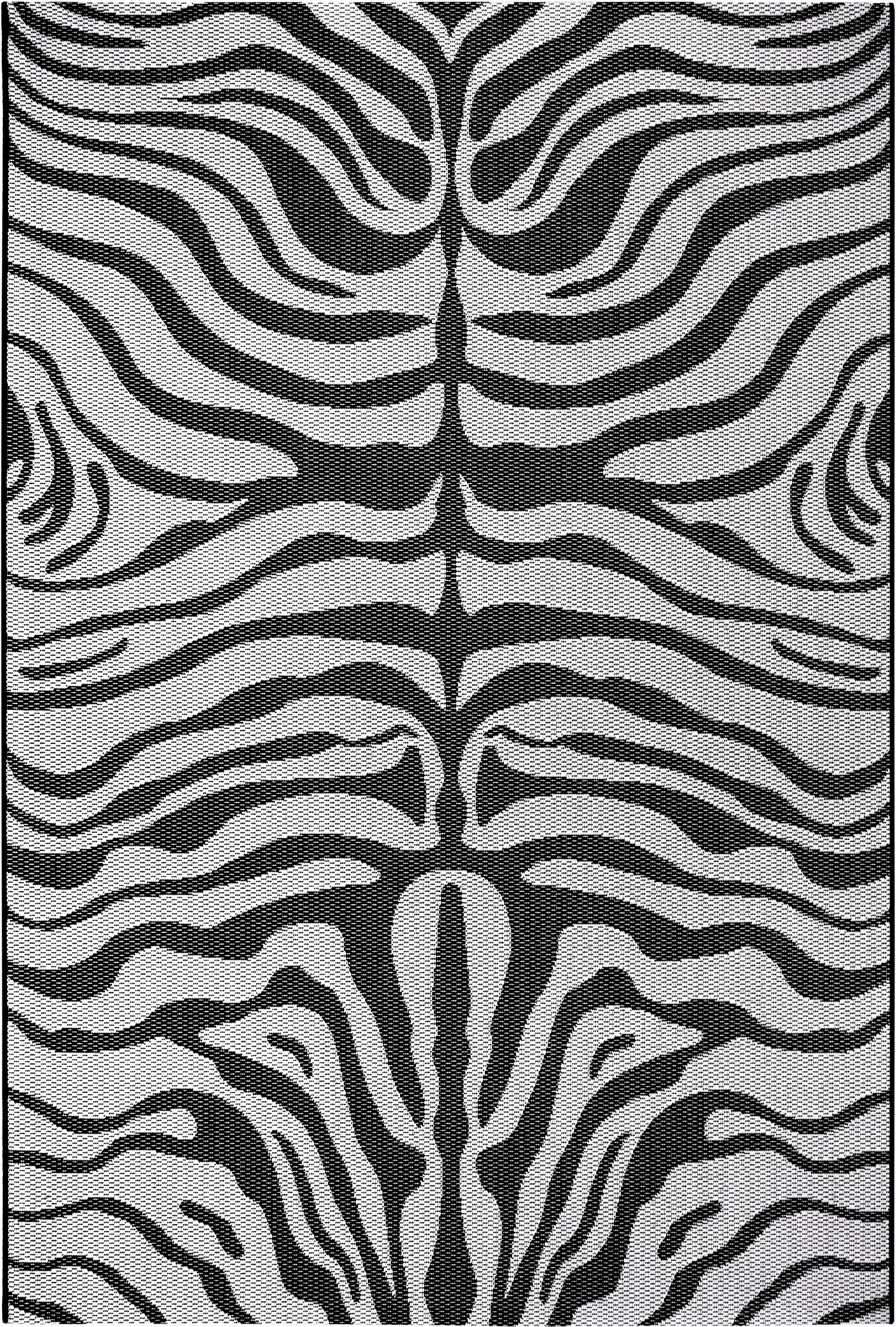 Home affaire Vloerkleed Zadie Zebradesign, robuust, gemakkelijk in onderhoud, platweefsel