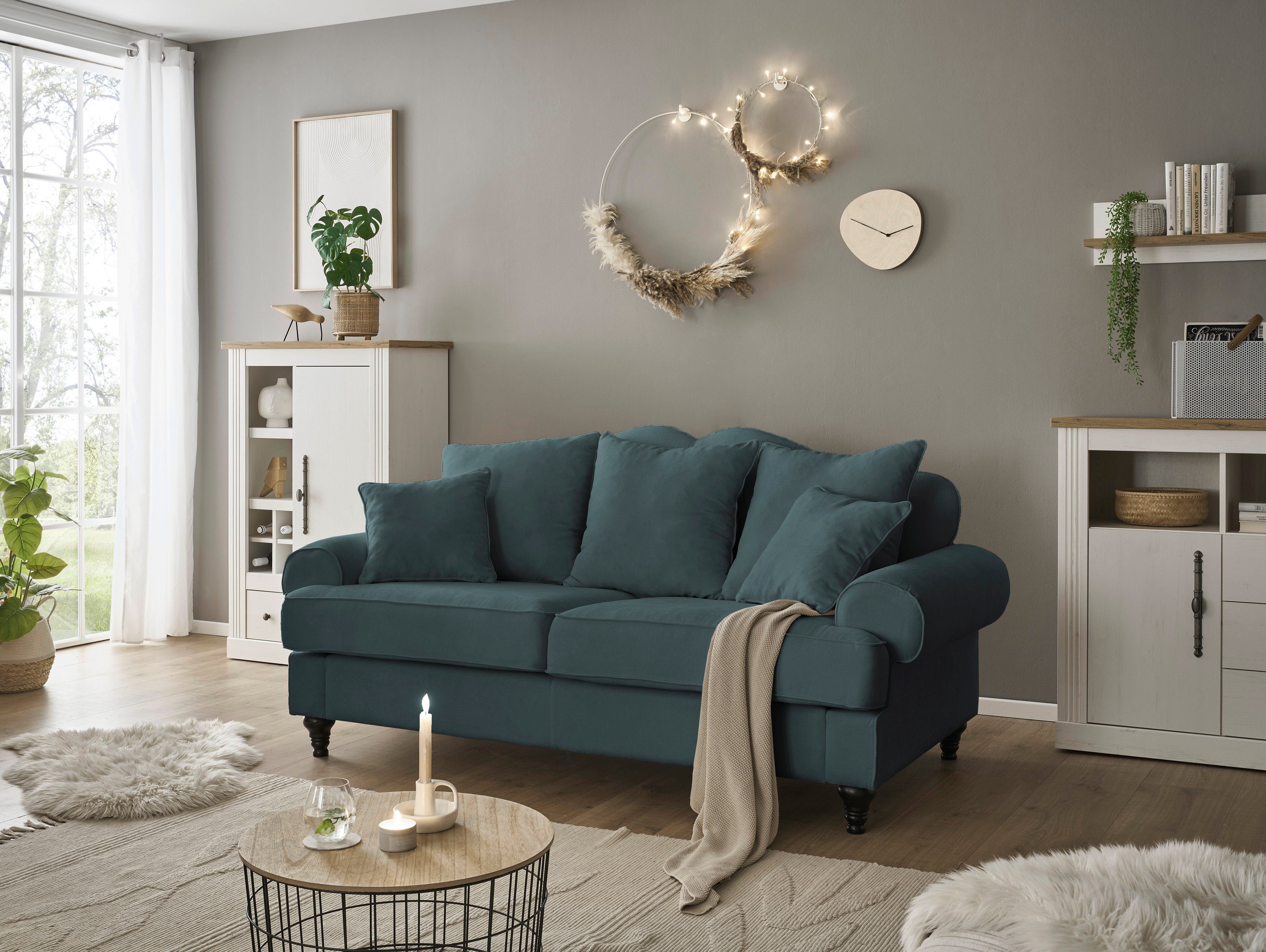 Home affaire 3-zitsbank Westminster met binnenveringsinterieur