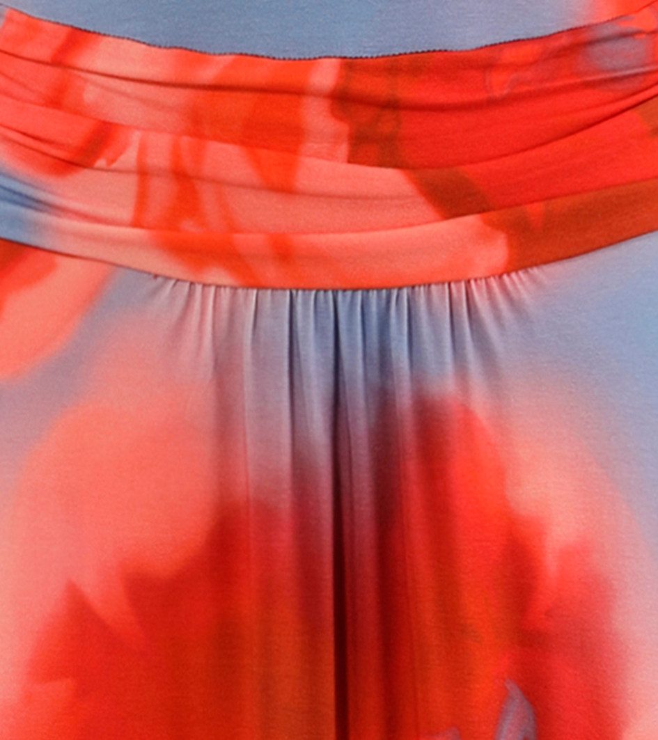 Aniston SELECTED Maxi-jurk met figuurnauwkeurige rimpelingen in de taille
