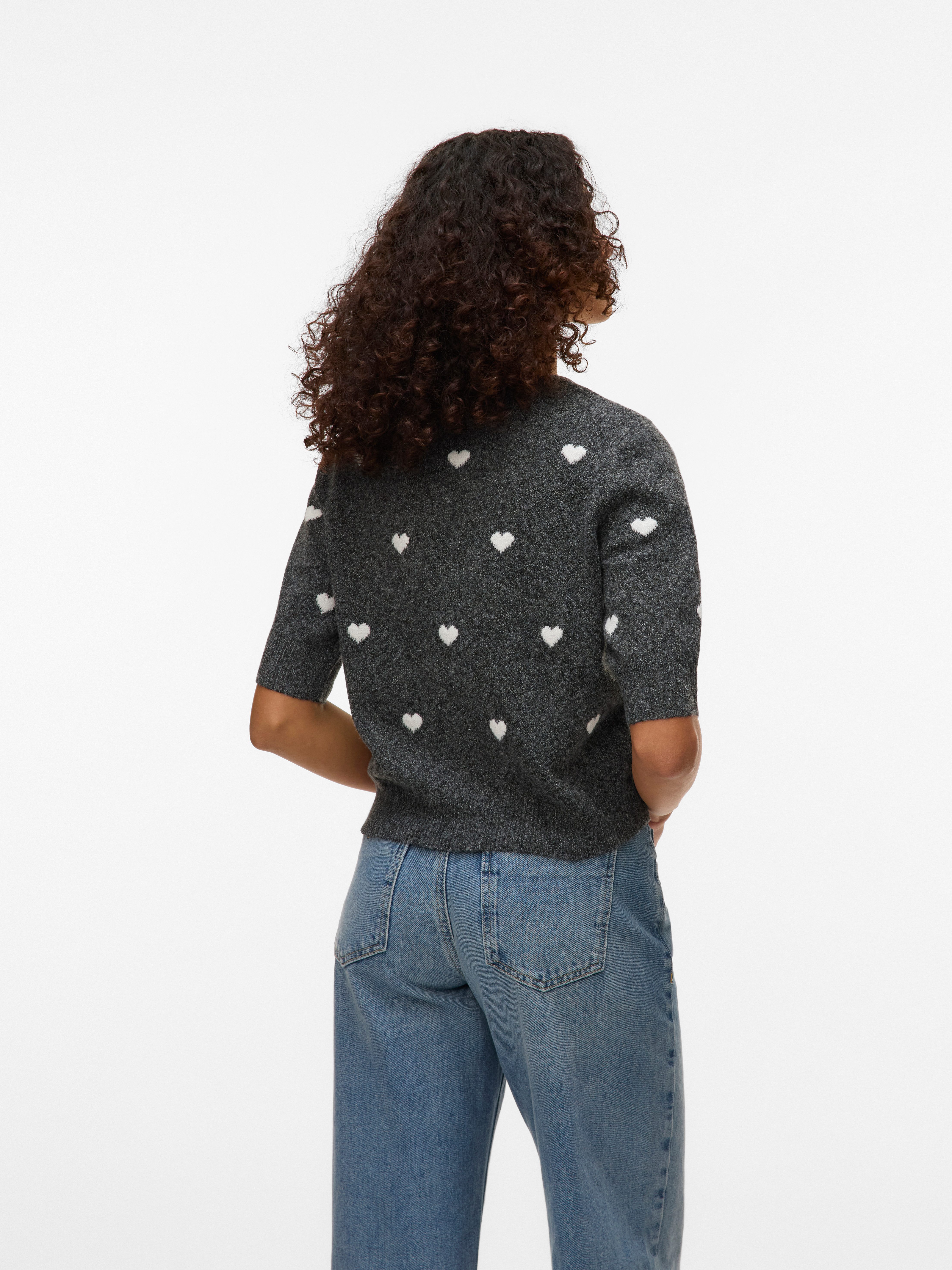 Vero Moda Trui met korte mouwen VMDOFFY INTARSIA 2/4 O-NK PULLOV GA NOOS