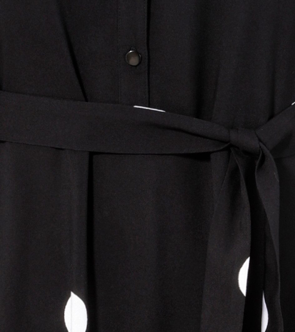 Aniston CASUAL Blousejurk met contrasterende stippen - elk stuk is uniek - nieuwe collectie (Met een afneembare bindstrik)
