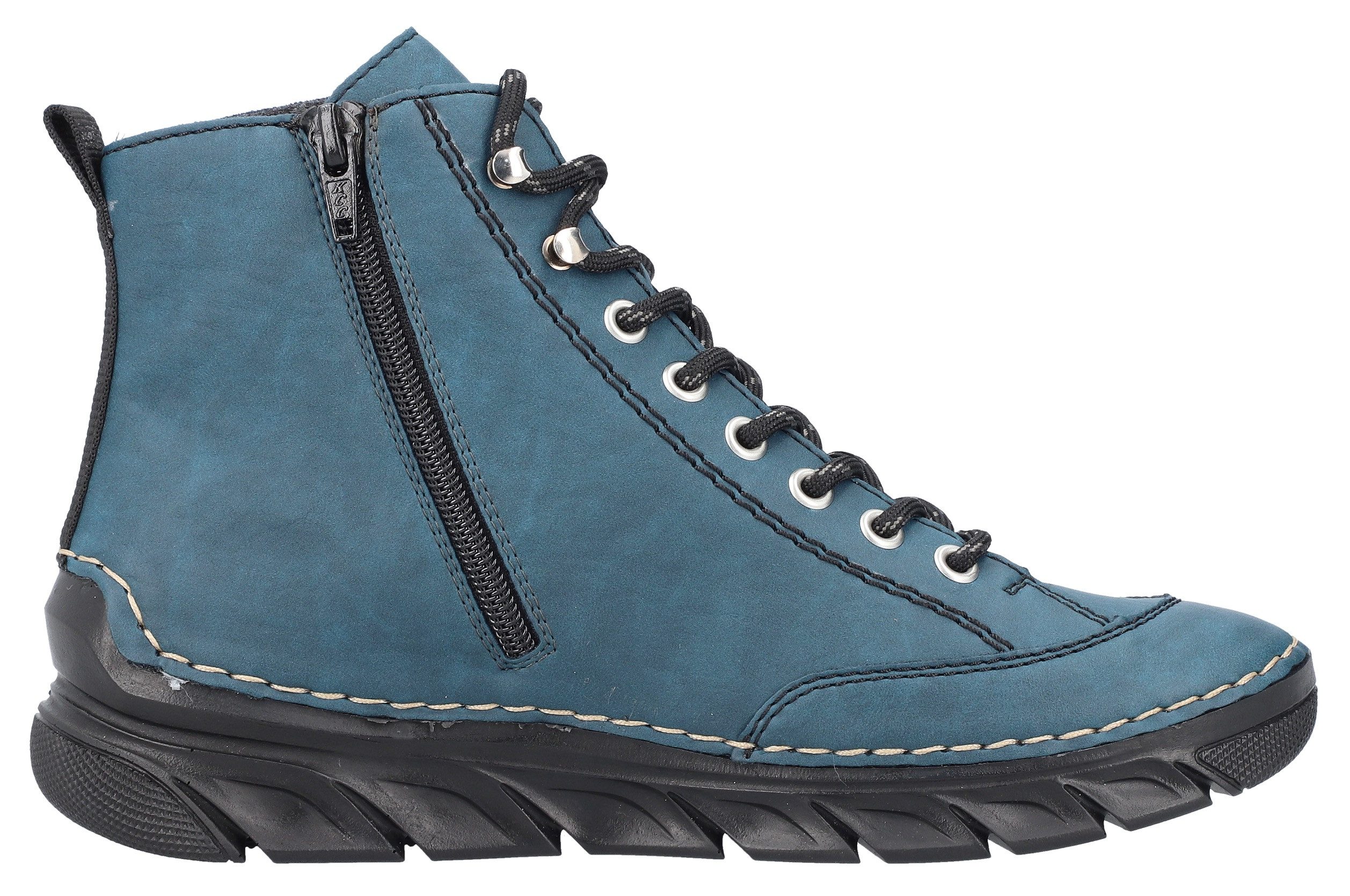 Rieker Sneakers vrijetijdsschoen, lage schoen, veterschoen met binnenrits