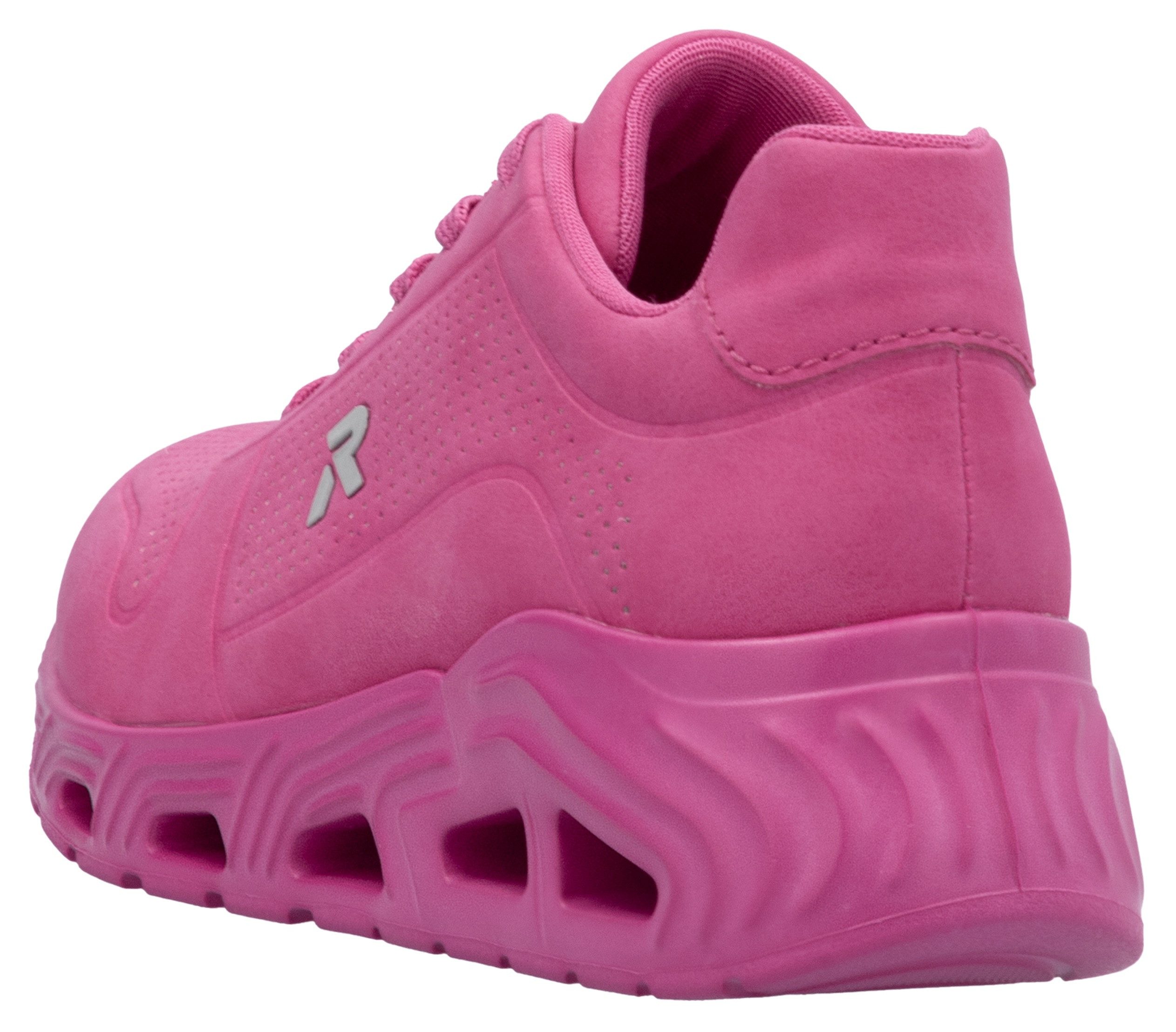 RIEKER Sport Sneakers met sleehak Dakota , veterschoenen, lage schoen, vrijetijdsschoen in vegan verwerking