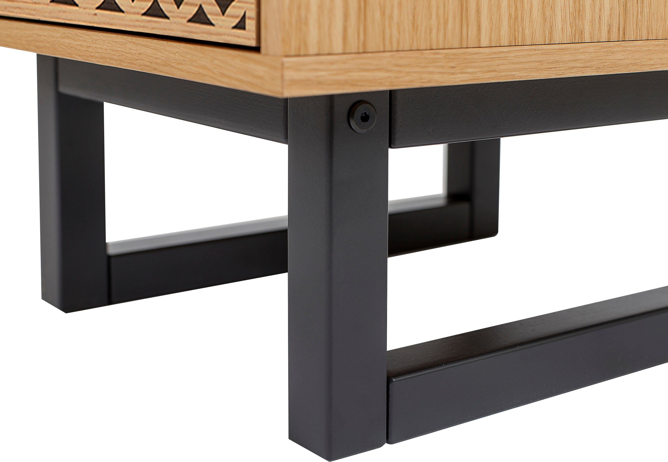 Woodman Hoge kast in scandinavisch design, met bijzondere print