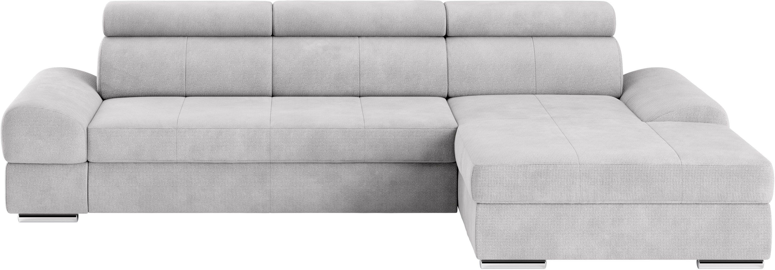 sit&more Hoekbank Broadway L-vorm met verstelbare hoofdsteun, naar keuze met slaapfunctie