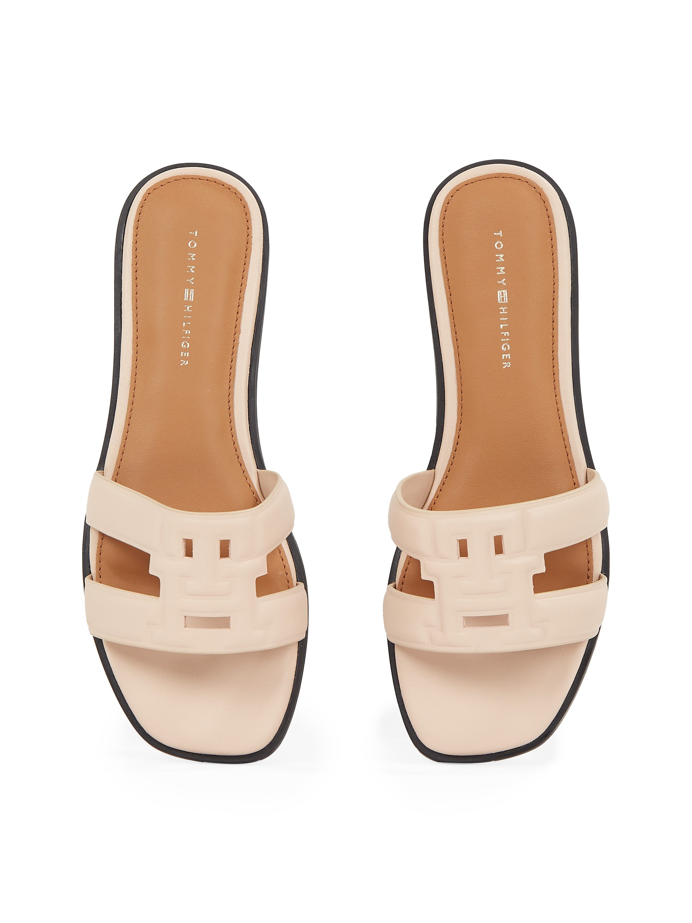 Tommy Hilfiger Slippers TH LOGO STRAP MULE , comfortabele schoen, zomerschoen, flats met th-logo