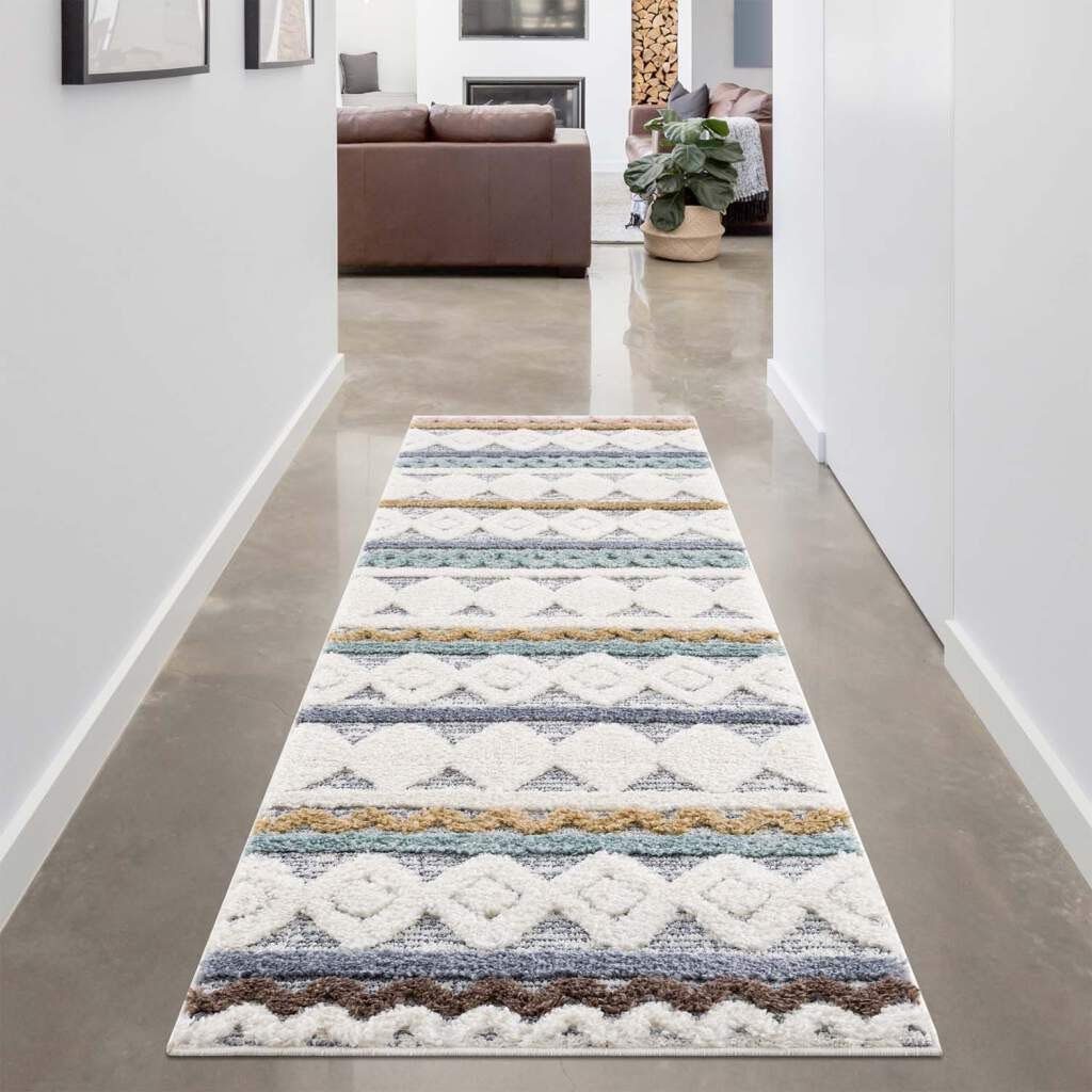 Carpet City Hoogpolige loper Focus Boho-vloerkleed, bijzonder zacht, 3D-effect