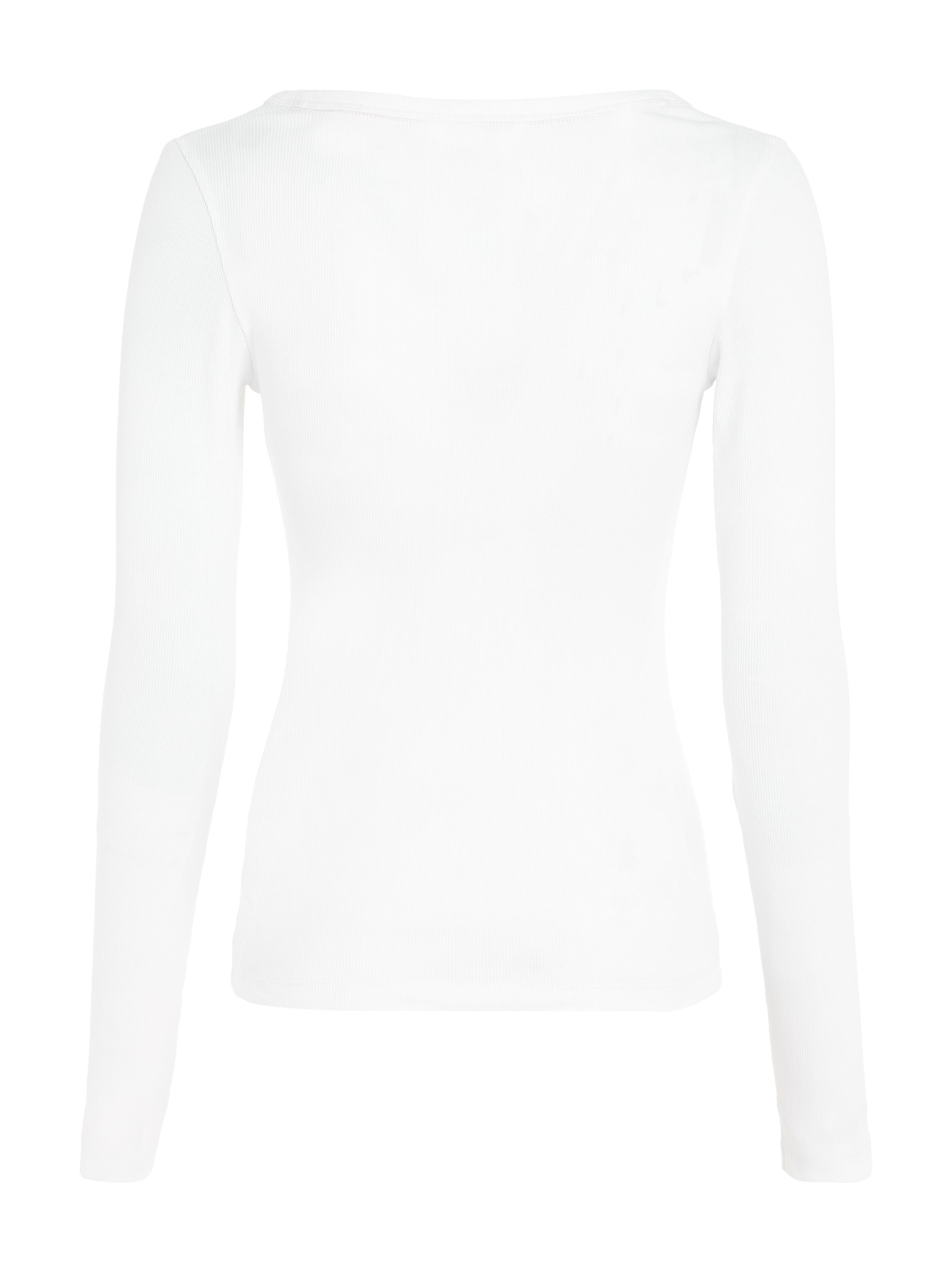 TOMMY JEANS Shirt met lange mouwen TJW SLIM ESSENTIAL RIB V LS
